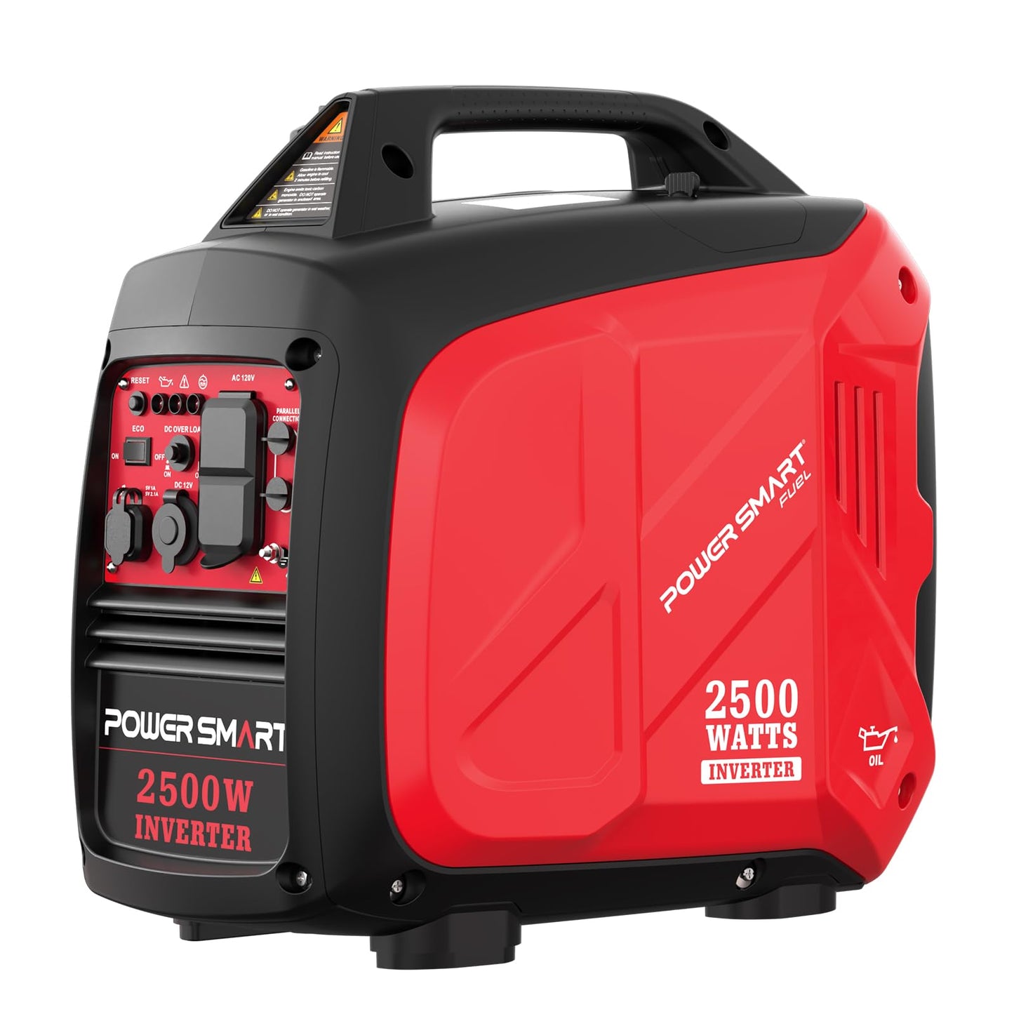 PowerSmart 2500-Watt Gas Powered Portable Inverter Generator, Super Quiet for Camping, Tailgating, Home Emergency Use, Ultra Lightweight, EPA Compliant