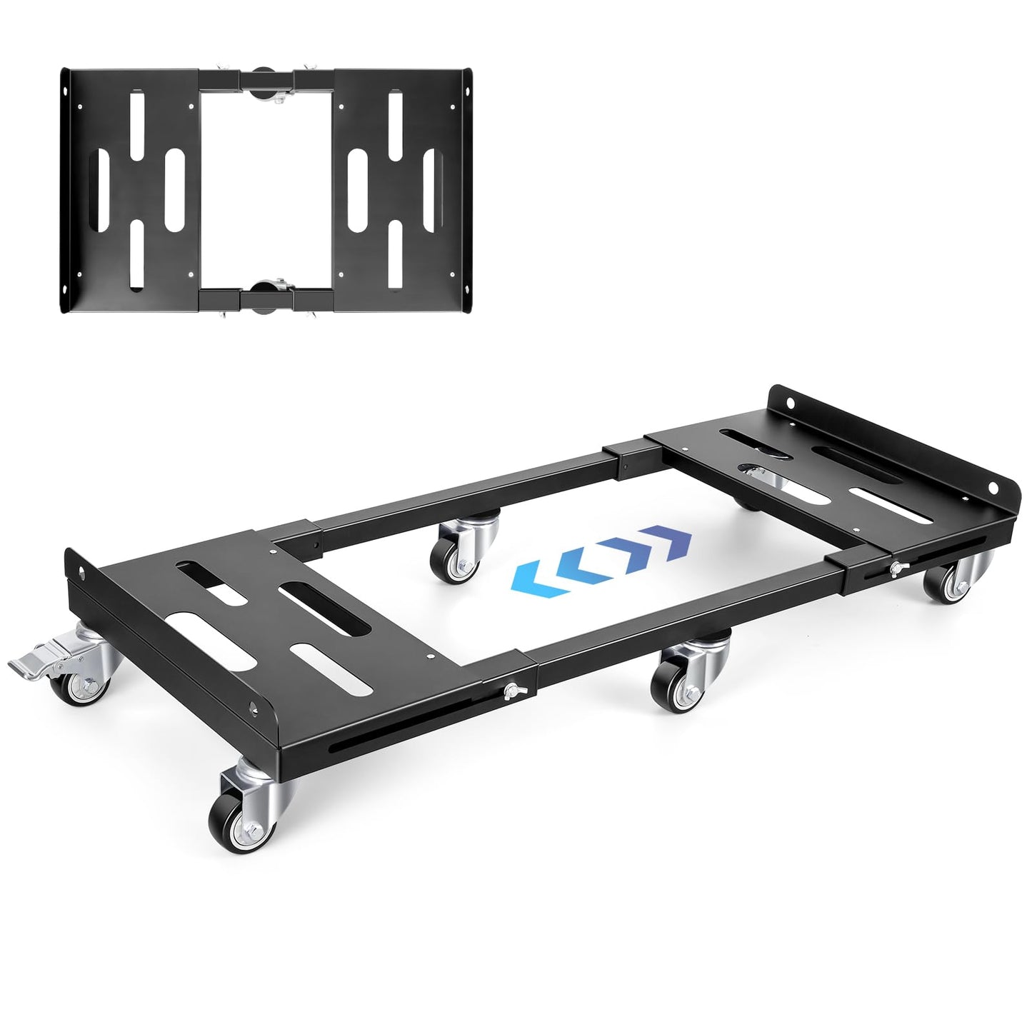 KEDSUM 2000LBS Heavy Duty Moving Dolly with 6 Swivel Wheels, Furniture Dolly with 100% Thicken Steel Frame, Expandable Appliance Dolly Cart Up to 43.6" Wide, All Terrain Used for Building Materials