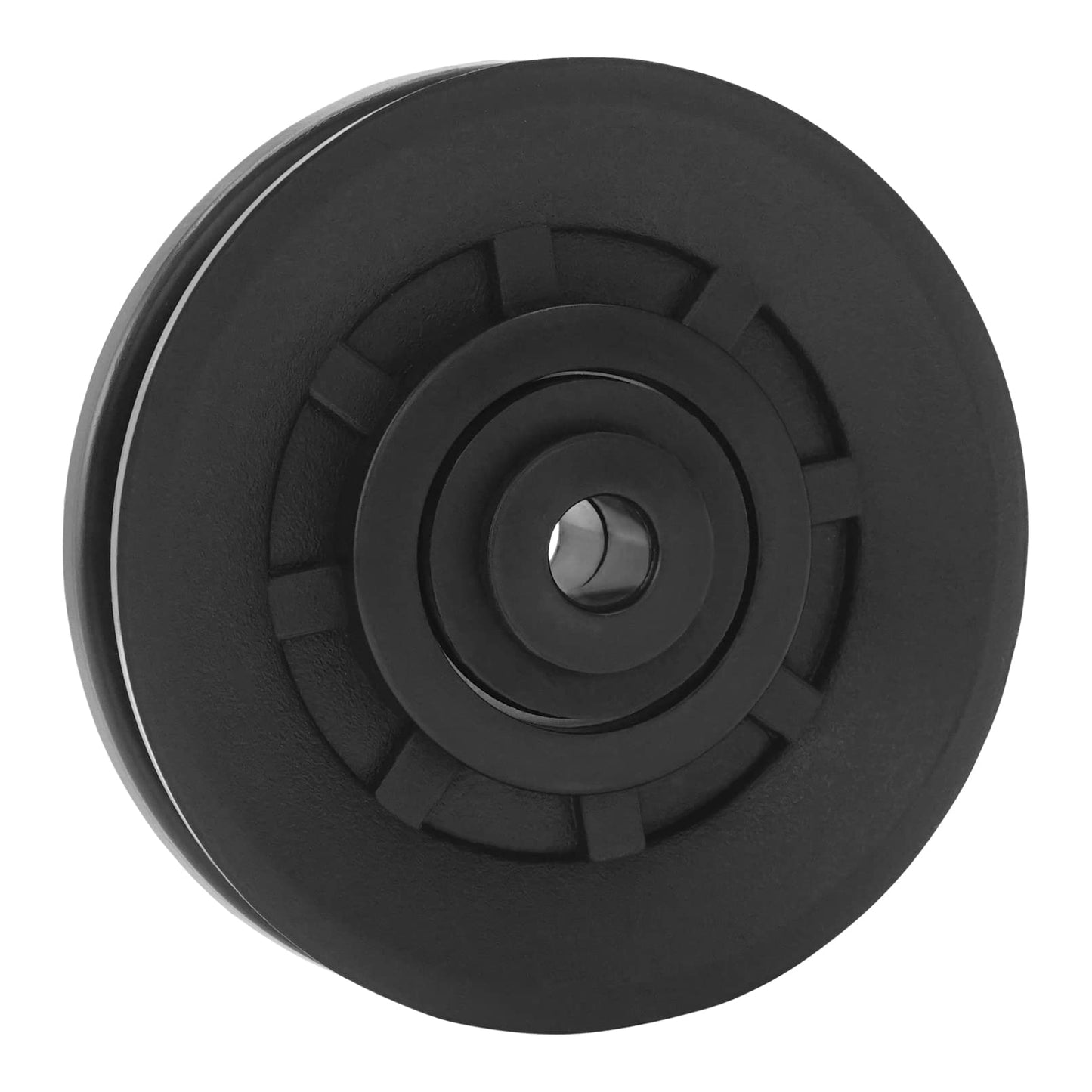 Luwint 3.5 inch Cable Machine Pulley Wheel, 2 Pack Gym Equipment Replacement Pulley with Steel Bearing for LAT Pulldown Home Gym, 90mm 3/8” Bore