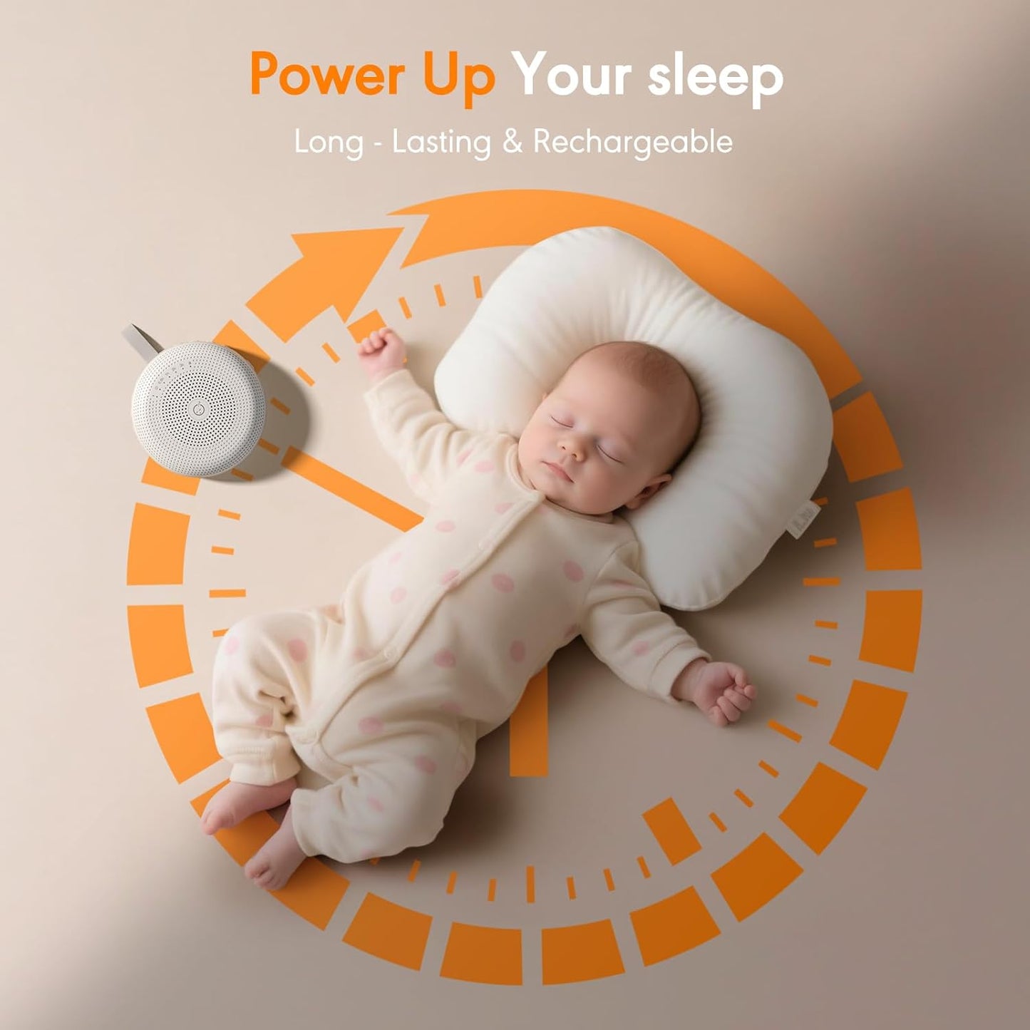White Noise Machine - Portable Sound Device with 33 Soothing Sounds & Timer for Sleep | Travel & Home Use
