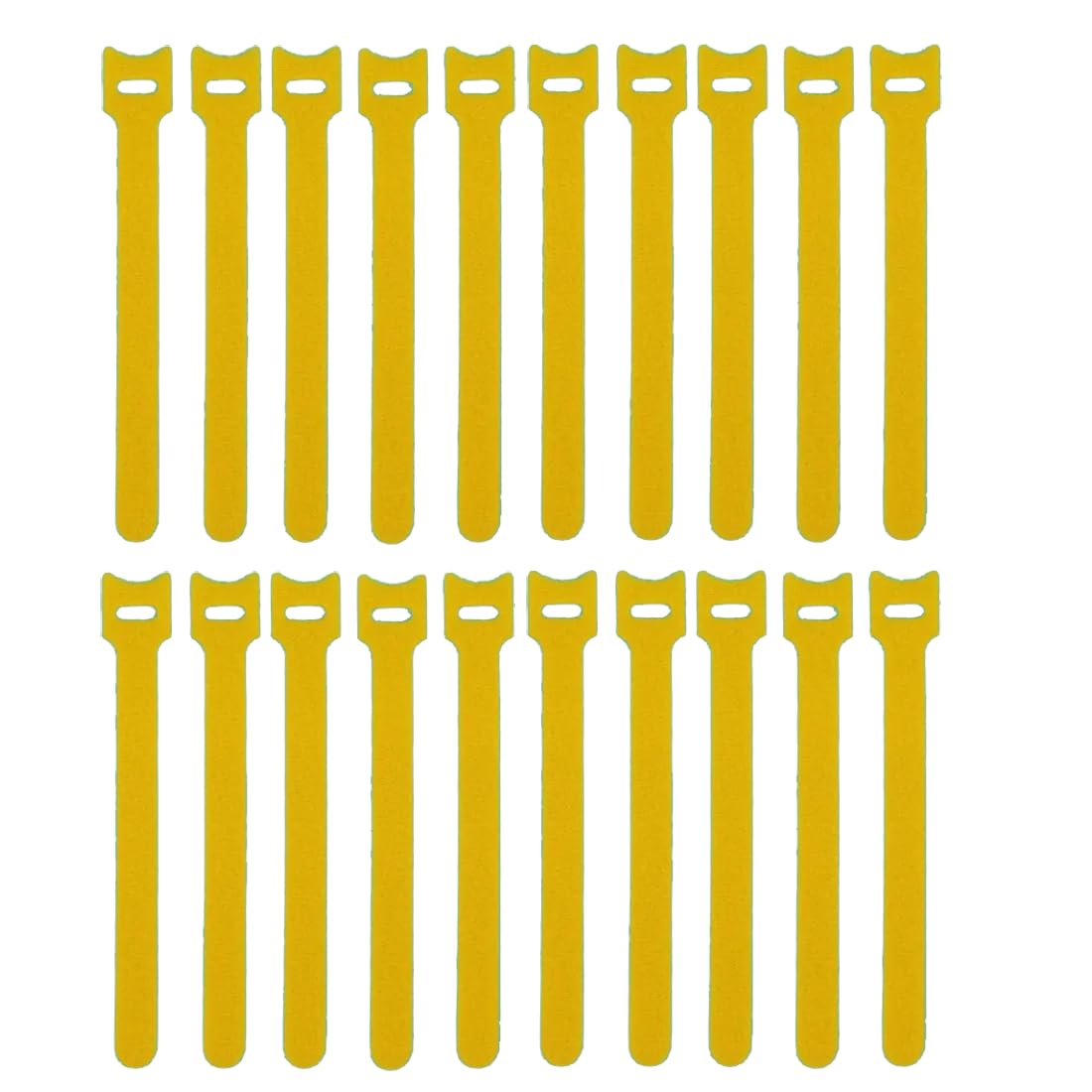 Kable Kontrol Reusable Cable Ties 20 Pack 7 Inch, Yellow, Cable Management Ties, Cord Wraps for Electrical Cords, Wire Management for Organizing Home, Office and Data Centers