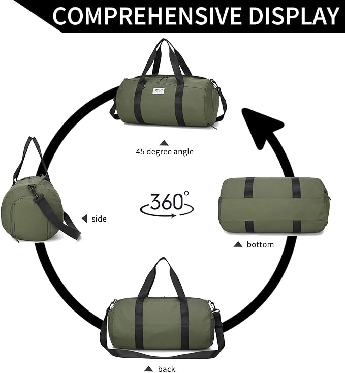 BE SMART Waterproof Mens Gym Bag with Shoe Compartment, Duffle Bag with Wet Pocket for Men, Lightweight Large Sport Duffel Bag NO Tpu Pocket for Overnight Weekender, Fitness, Swim, Boxing,Travel