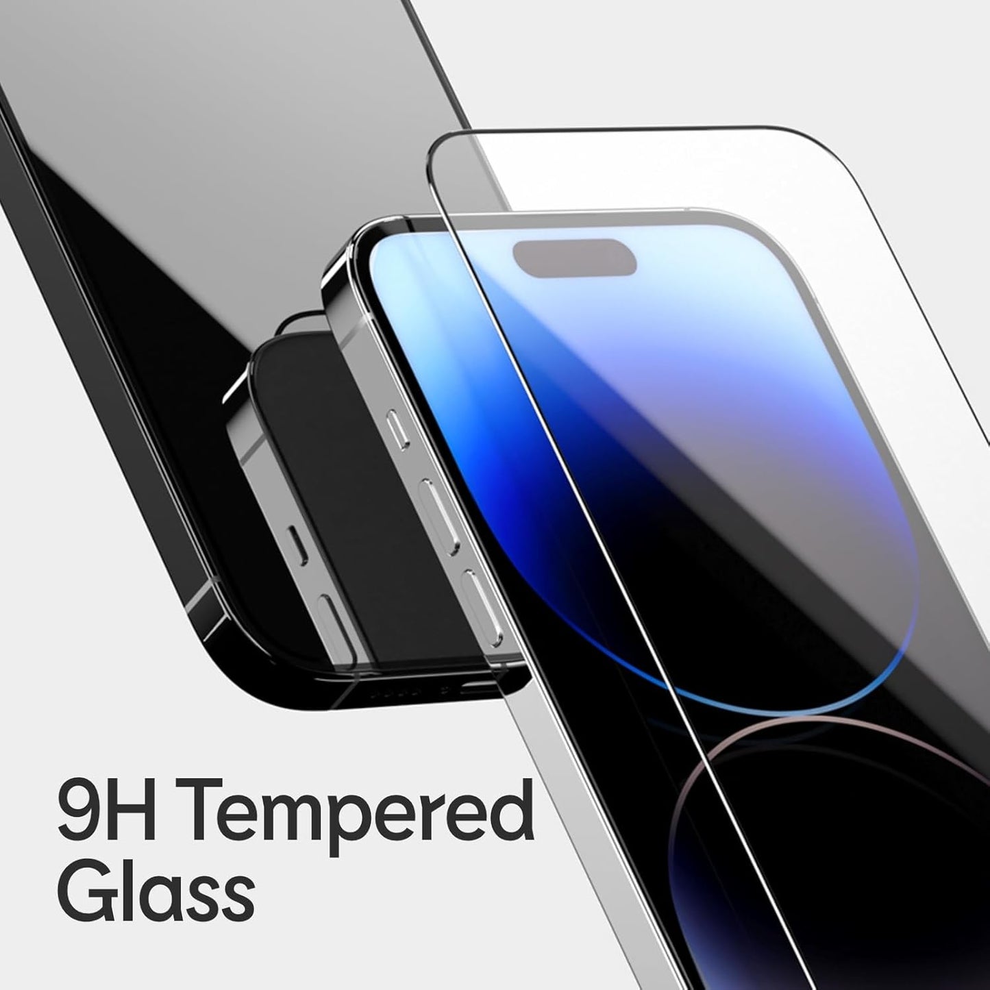 17 16 9H RHINOSHIELD Screen Protector Compatible with iPhone Pro Max / Pro Max | Tempered Glass Protecctor- High
