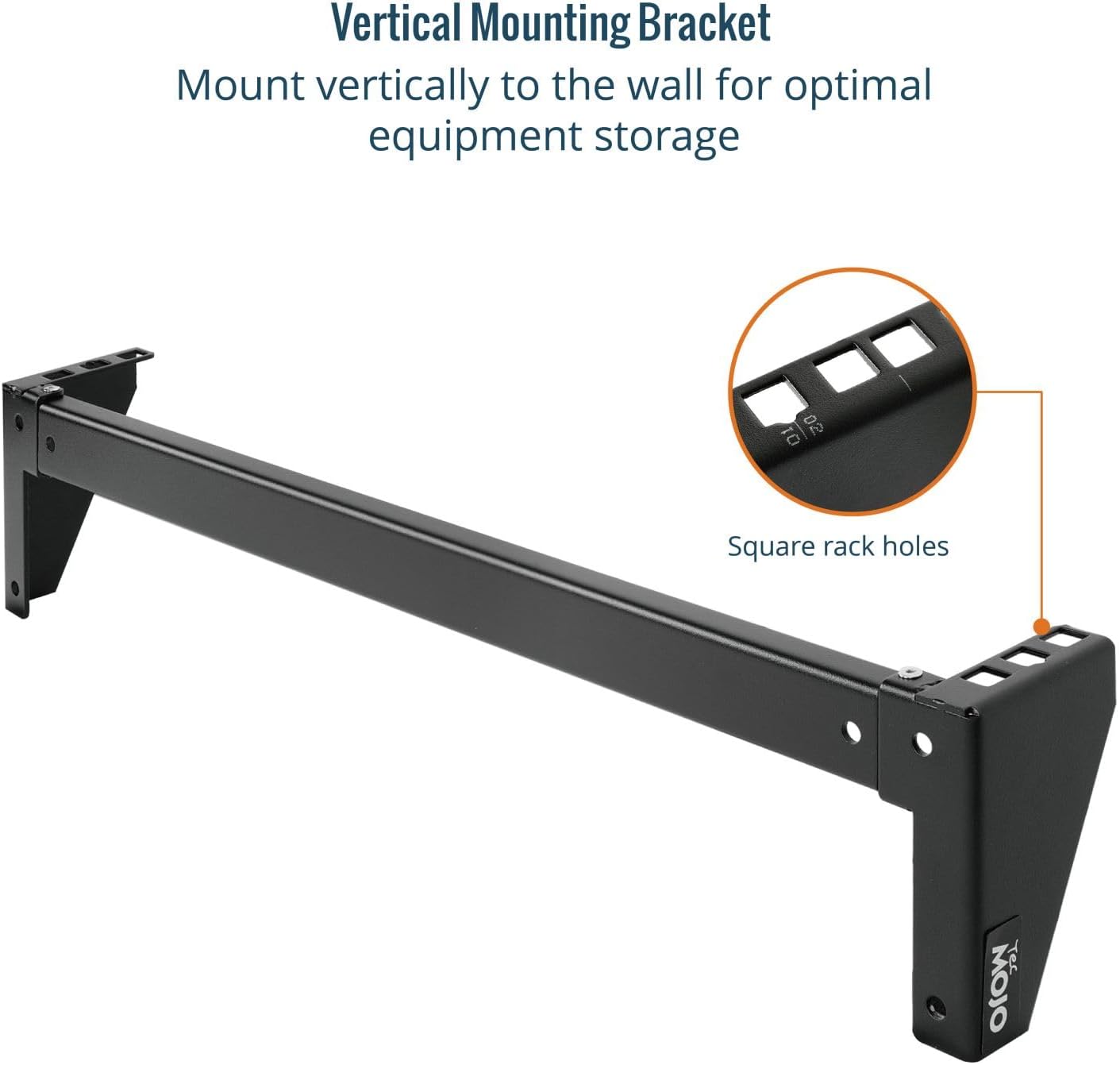 Tecmojo 2U 19" Vertical Wall Mount Rack,Foldable Vertical Rack and Wall Mountable Patch Panel Bracket,Server Rack