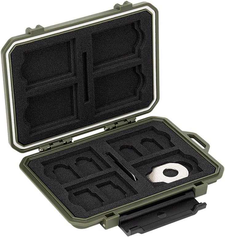 Kiorafoto 18 IP67 8 4 4 2 Memory Card Case with Slots, Waterproof Anti-Shock Travel Camera Memory Card Holder for SD