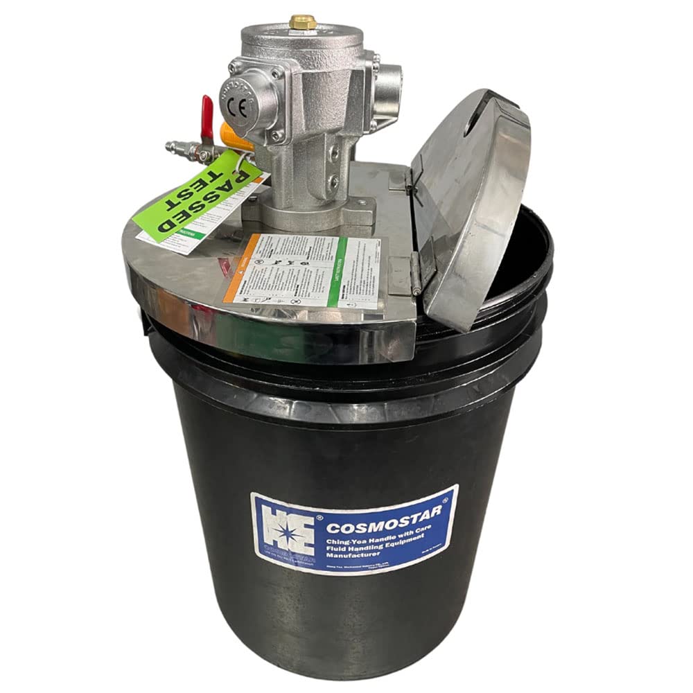 COSMOSTAR Round Cover for European Sized Bucket (13.7" / 35 cm) Pneumatic Pail Agitator Paint Mixer | European Sized Bucket Mixer | Pneumatic Bracket Mixer | Paint Agitator(RC40)