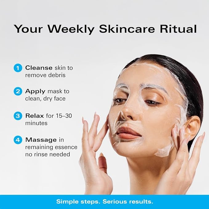 Korean Sheet Mask ??Anti Aging Face Mask with NR, Antioxidants & Hydrating Serum ??Moisturizing Face Masks Skincare Korean for Glass Skin, Radiance & Sun-Damaged Skin - 5 Mask Count