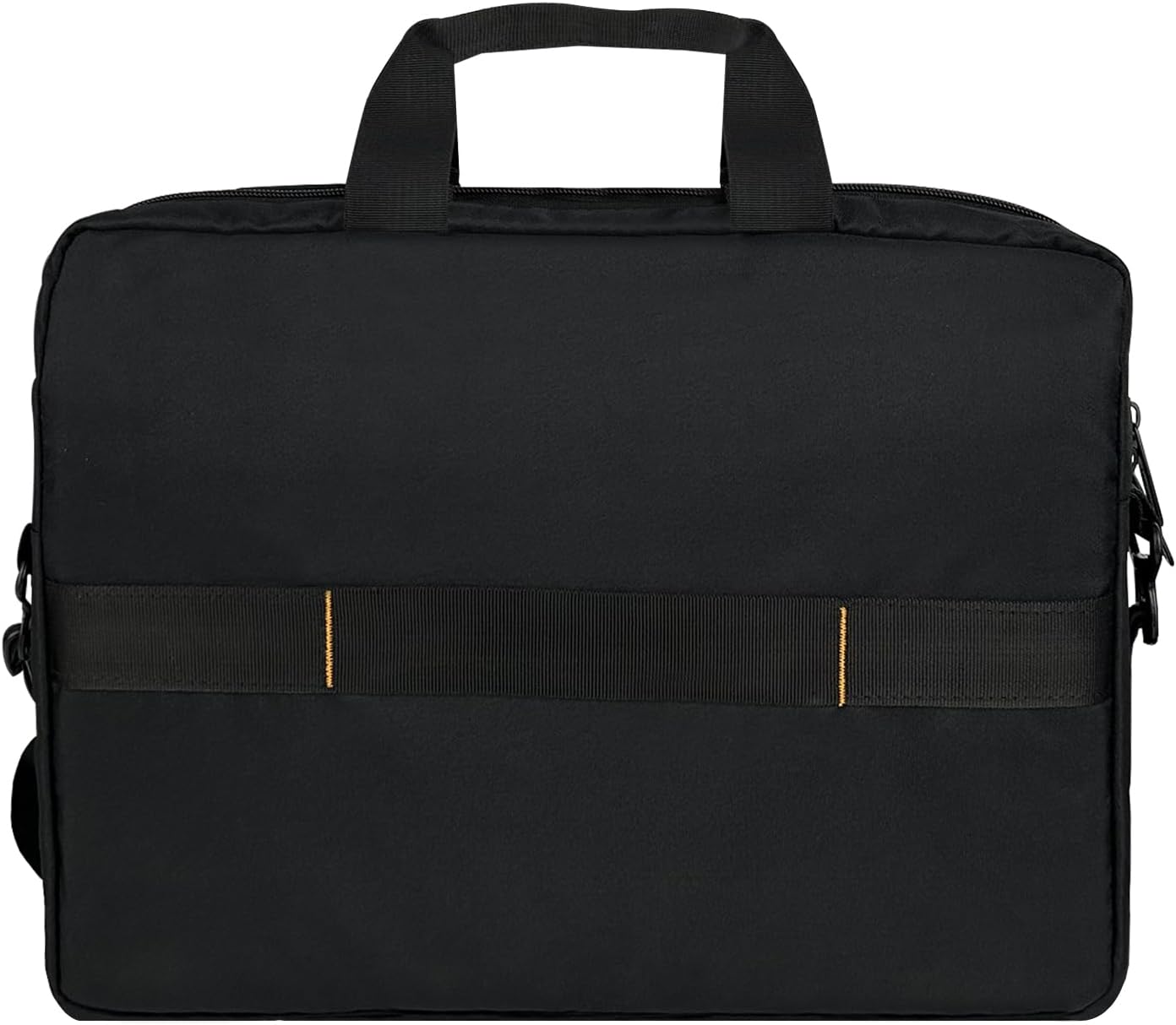Amazon Basics 15.6 in Laptop Bag with Shoulder Strap and Handle, Large Capacity, Spacious Compartments, Black