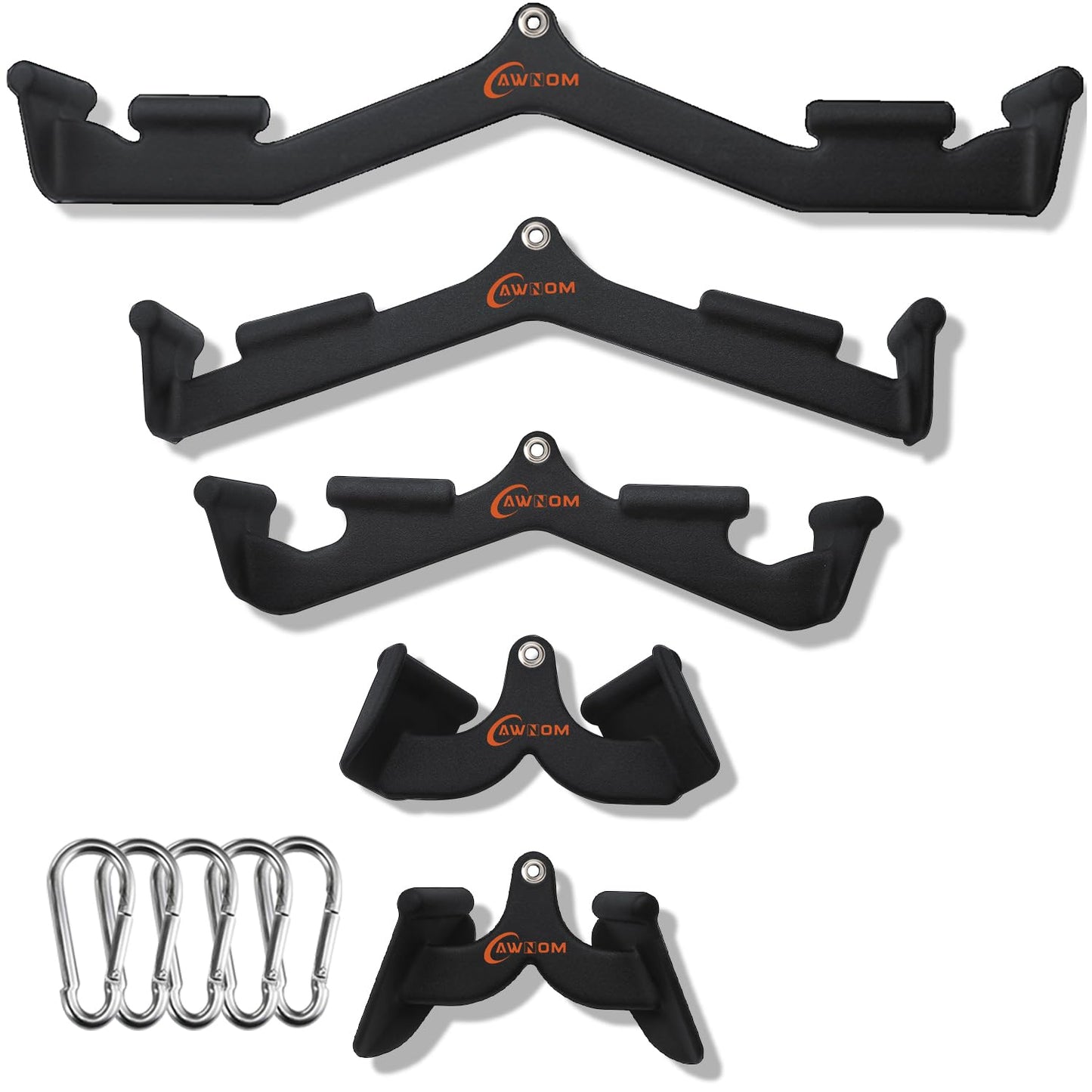 AWNOM LAT Pulldown Attachments for Cable Machines, Cable Machine Attachments for Home Gym T Bar V Bar LAT Pulldown Machines Attachments, Back Tricep Bar Strength Training Handle Grip