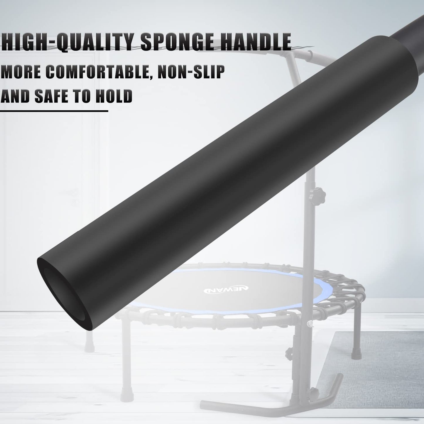 Newan 40" Silent Mini Trampoline Fitness Trampoline Bungee Rebounder Jumping Cardio Trainer Workout for Adults - Max Limit 330 lbs