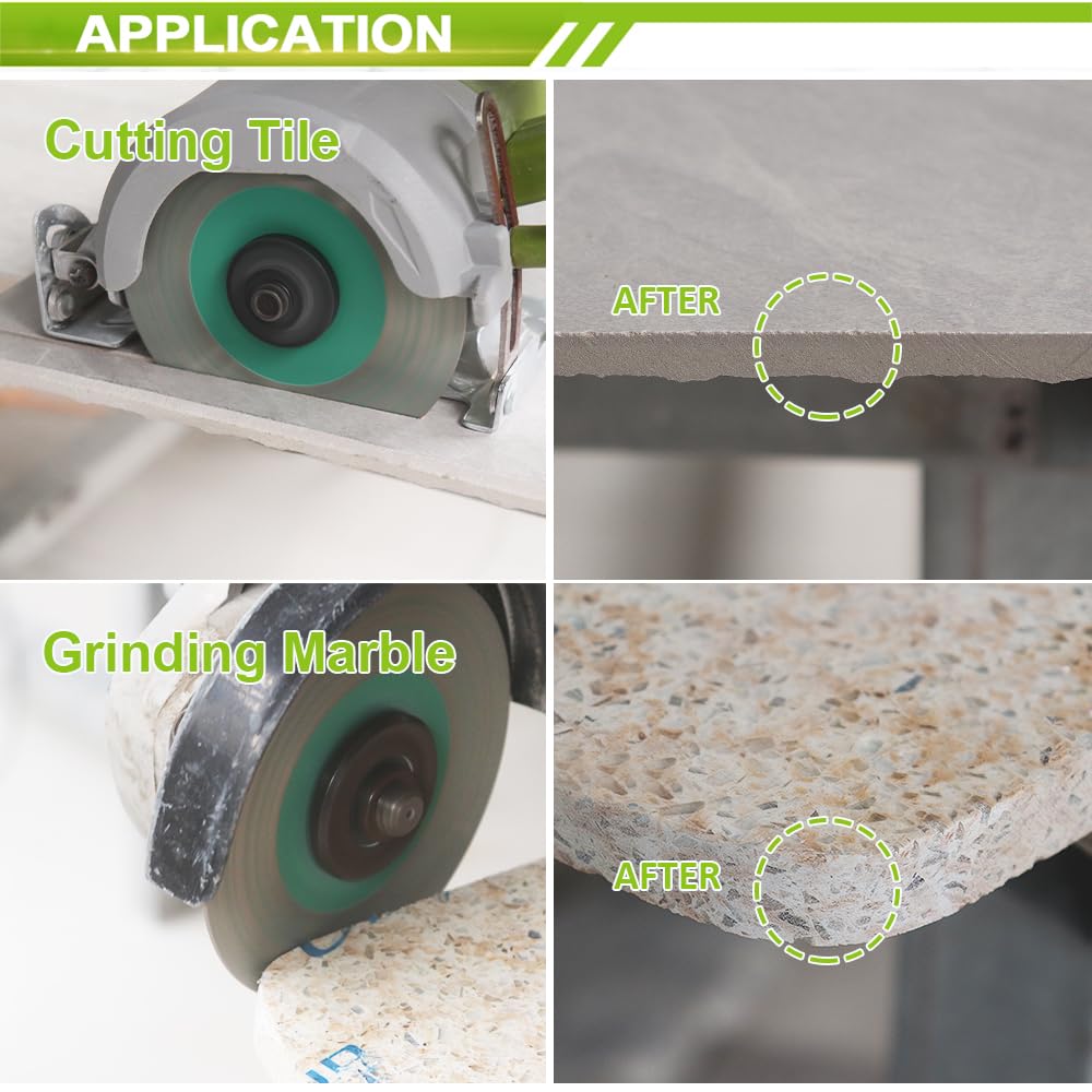 Tile Hole Saw Kit Diamond - (6/6/8/20/25/35/50/75/100/125mm Drill Bits+Finger Bit+Chamfer Bit+Adapter+Tile Blade) Diamond Hole Saw Kit for Porcelain Ceramic,5/8"-11 Thread