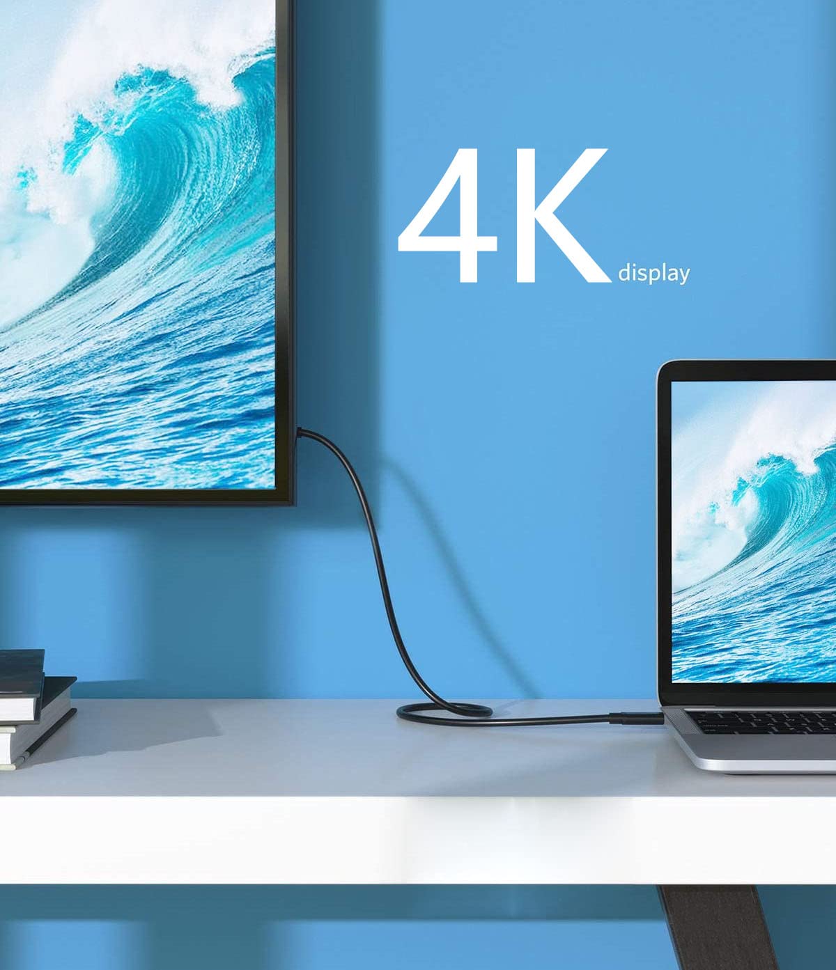 Akingdleo Cable,10Gbps 3.1 100W 4K@60Hz Portable External Monitor USB c USB USB C Fast Charging, Video Output