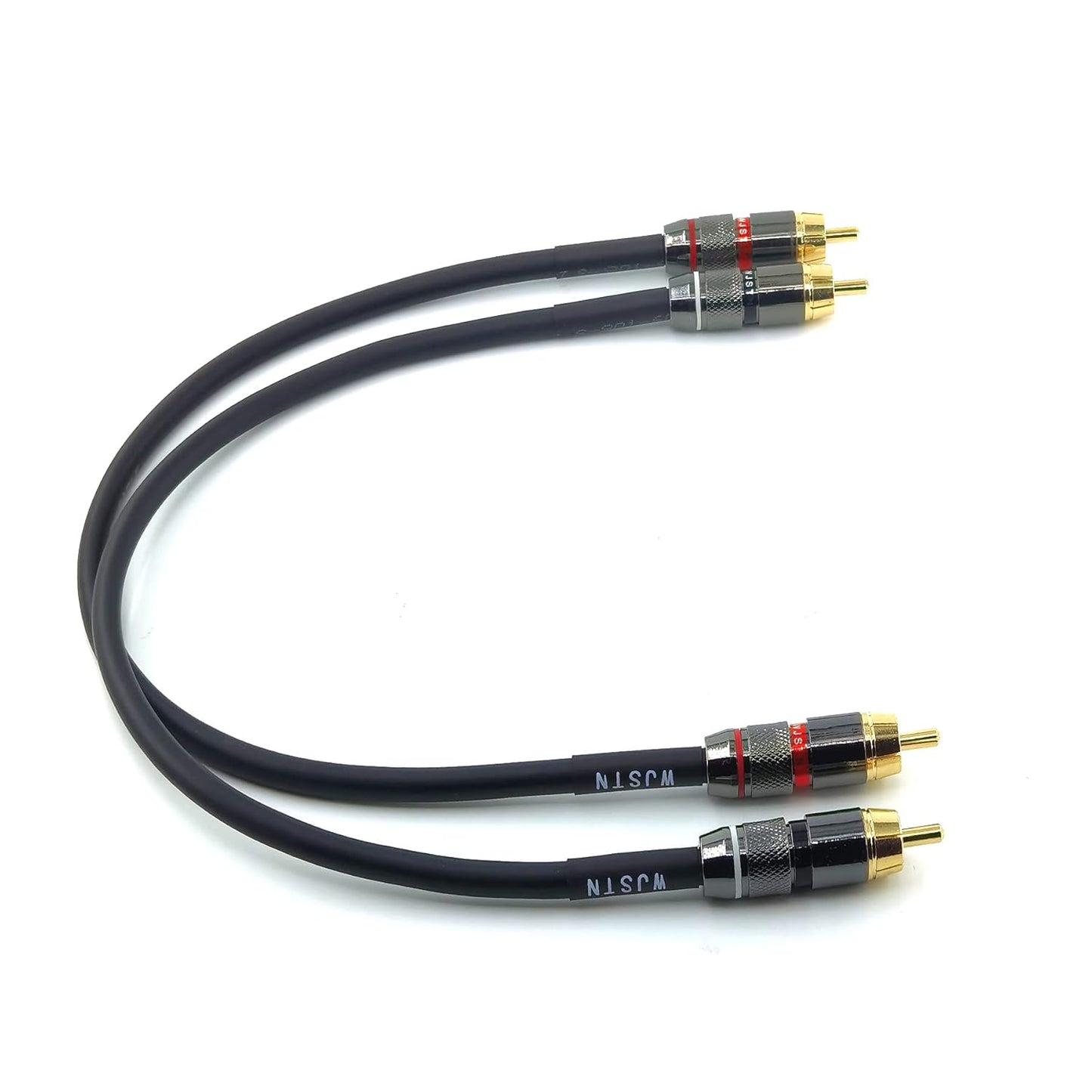WJSTN 1ft Cable,1rca 1rca 2Pack. RCA to RCA Cable Stereo Audio Male to Male Cable Short Apply to with Speaker, AMP