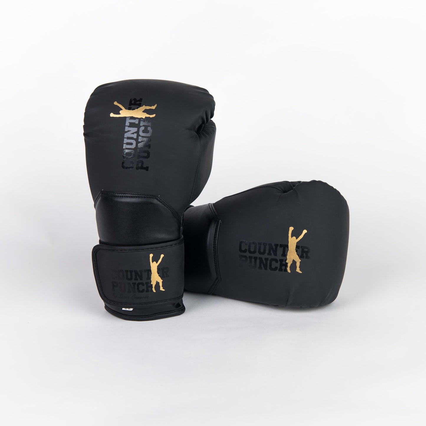 Counterpunch by Shane Cameron Boxing Gloves - Training & Sparring - Synthetic Leather - Black (16oz)