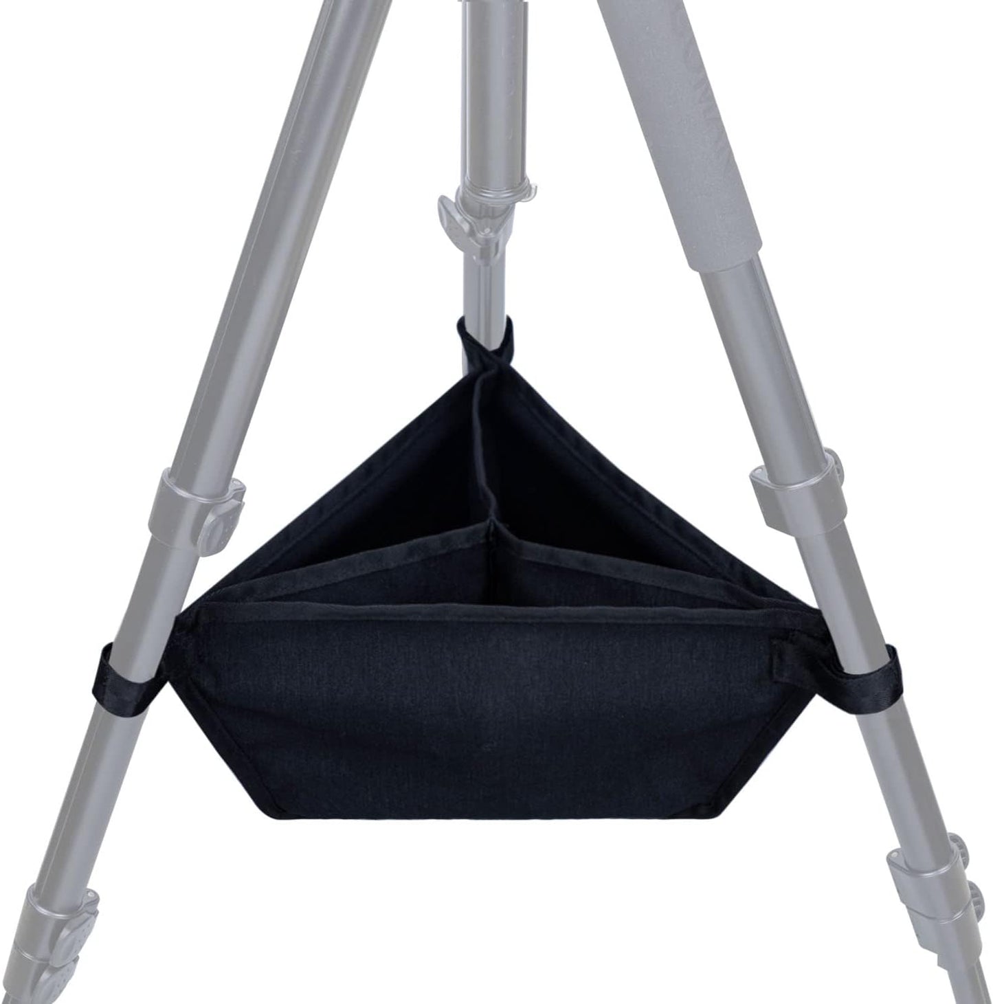 3 Tripod Stone Bag with Compartments, Heavy Duty Sand Bag for Photography, Black