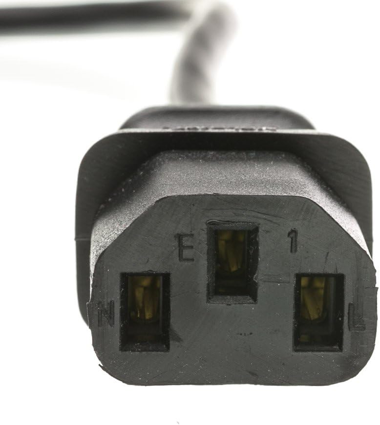 CableWholesale 3 C13 C14 3 18 10 C13 C14 feet Computer/Monitor Power Extension Cord, Female to Male Plug, Pin, AWG
