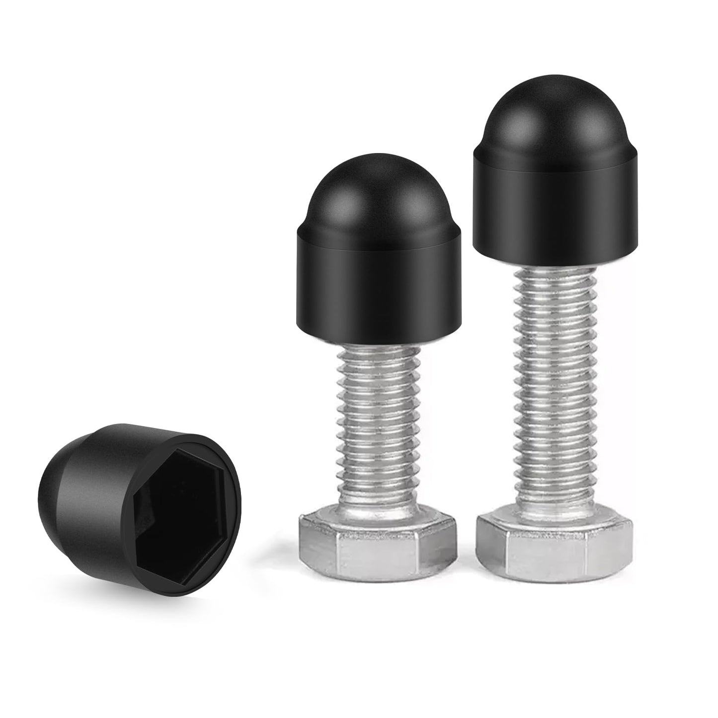 30 PCS M8×13mm Hex Head Bolt Covers Caps Bolts and Nuts Dome Plastic Protective Cap Black Hexagonal