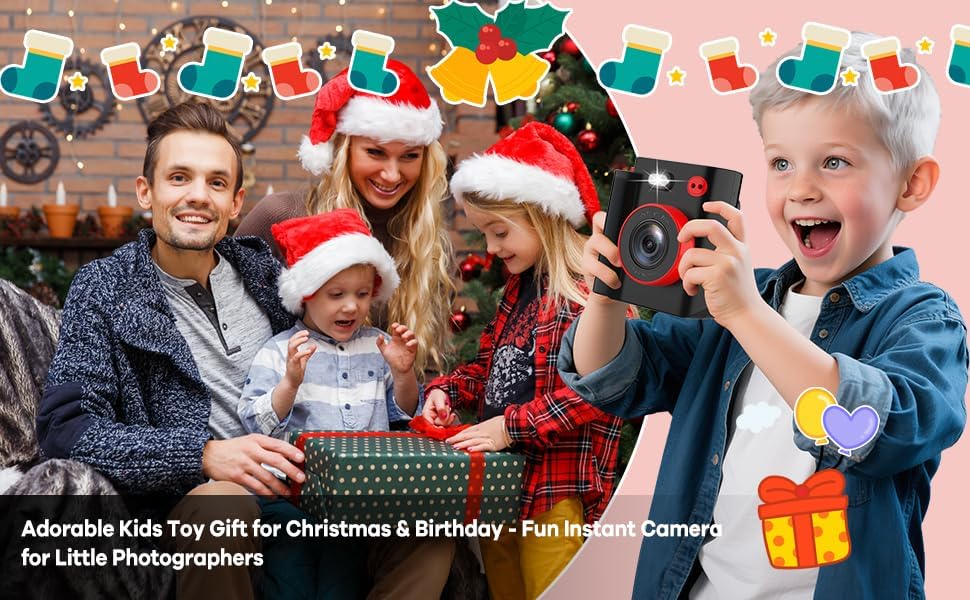 MYSTILUCK 3 4 5 6 7 8 9 10 1080P 32GB Kids Camera Toys for Year Old Girls Boys, Christmas Birthday Gift with HD Digital
