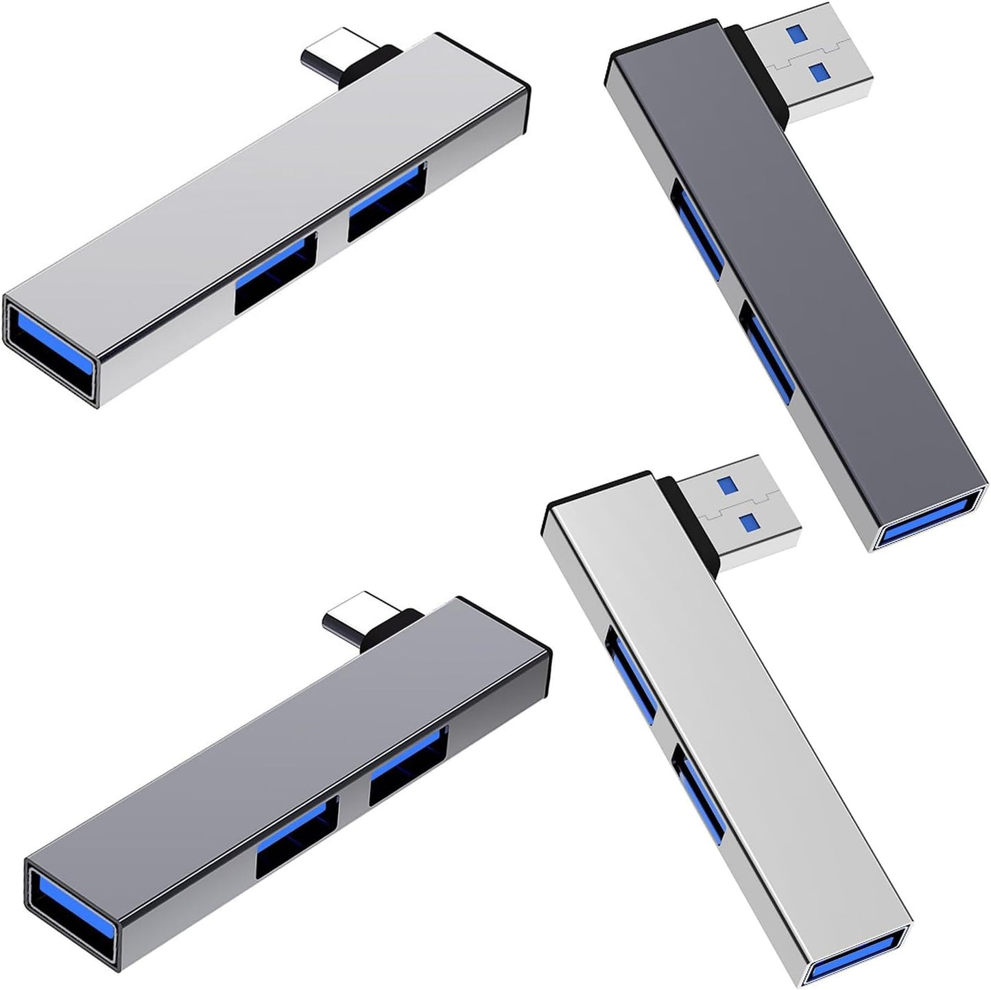 Zksbdxz 90 4 2 USB2.0 1 USB3.0 Degree Portable USB C Hubs Port USB Expansion Fast Data Hubs with for PC Laptop