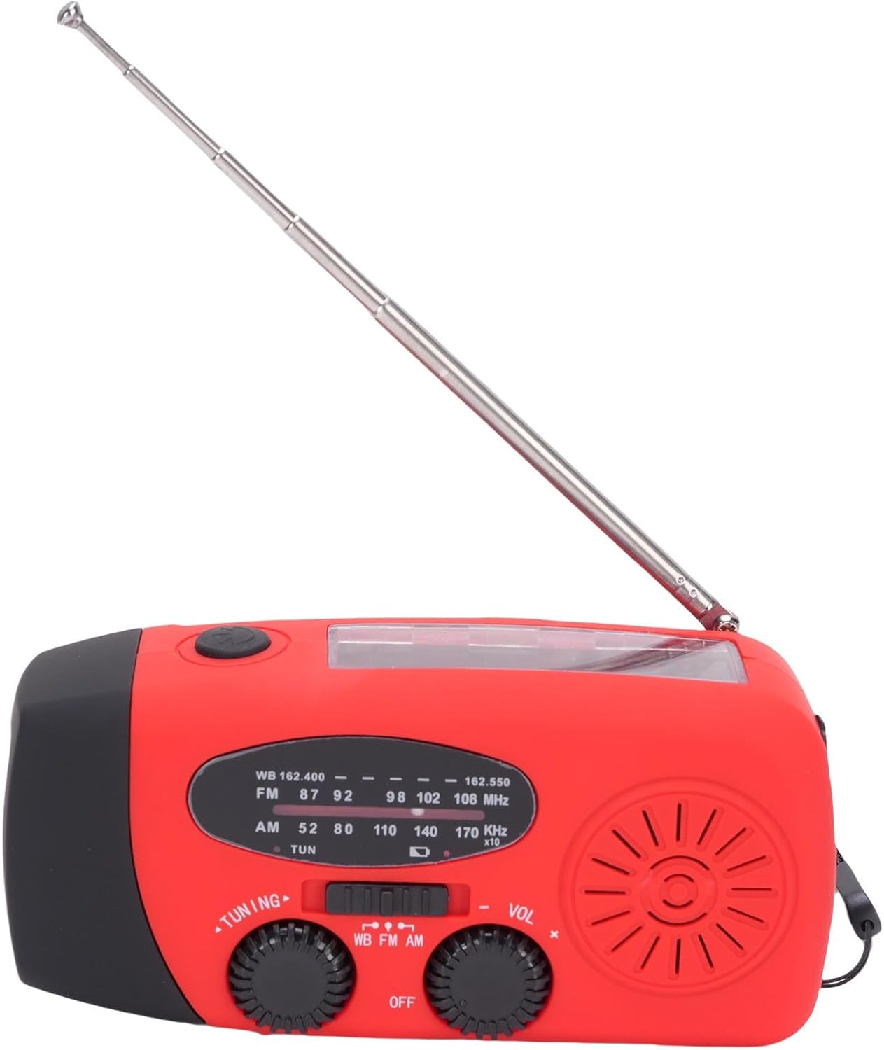 Aoaoy 3 Solar Radio Emergency Hand Crank Portable Power Bank AM/FM NOAA Weather Radio with LED Flashlight Cell Phone