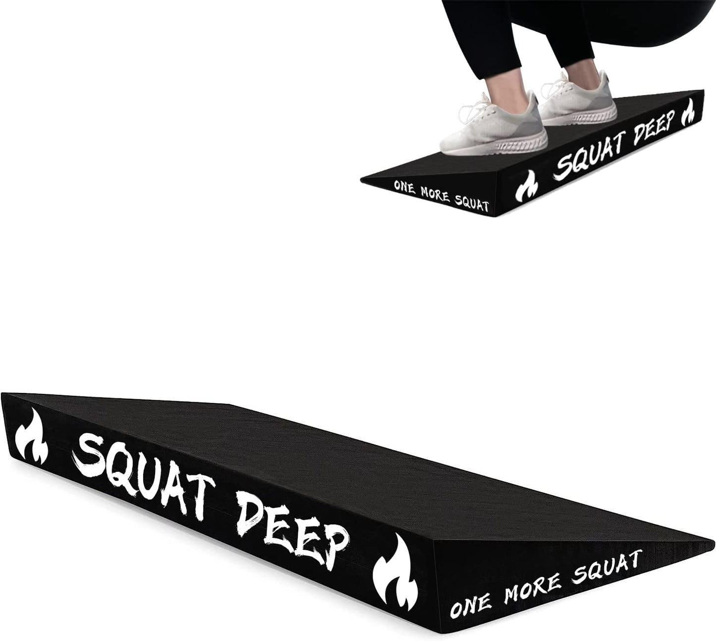 WINBOX Slant Board for Weightlifting and Calf Stretching - Non-Slip Heel Elevated Squat Wedge Block