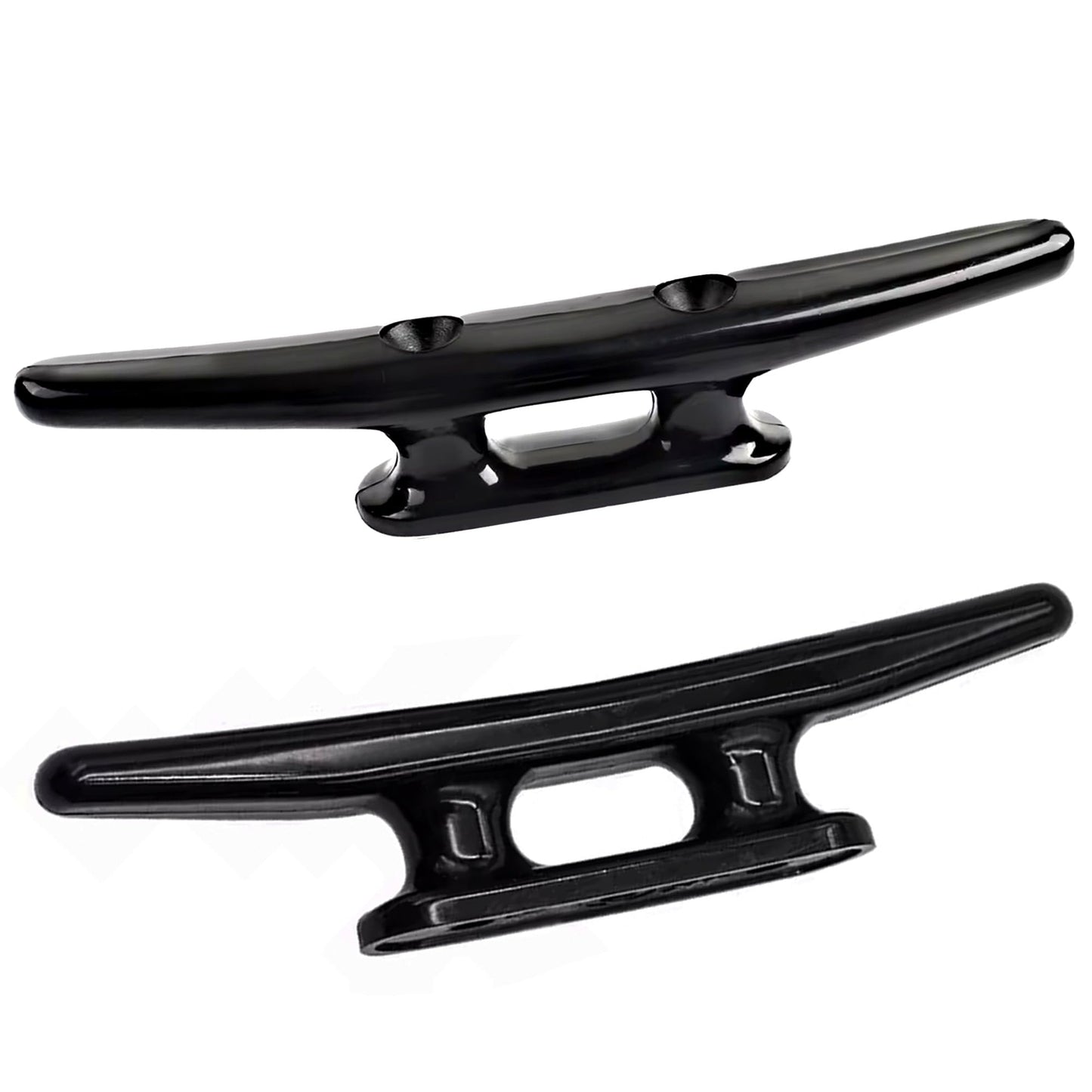 Laorde Nylon Boat Cleats Black, 4"/5"/6"/8", Marine Grade Dock Cleats for Rope, Kayak, Mooring, Canoe, Maritime Decor, Tie Down (5 inch 4 Pack)