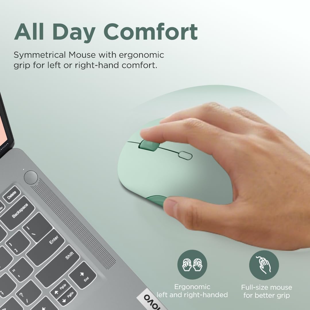 Lenovo 350 3 (1000, 1600, 2400), 36 2 Wireless Bluetooth Mouse, Silent Click, Level DPI Month Battery Life, Device