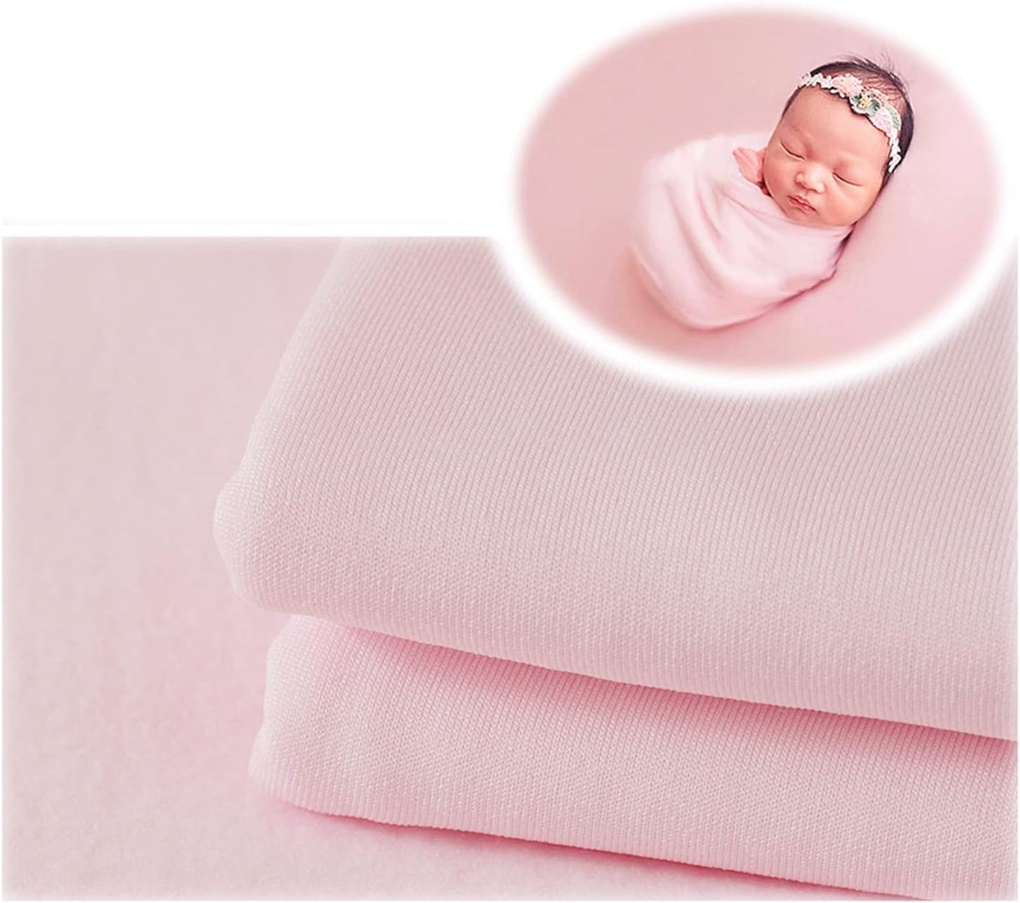 Ederafoto 3Pcs Newborn Photography Props Baby Photoshoots Photo Posing Wraps Backdrops with Headband Stretch (Wrap +