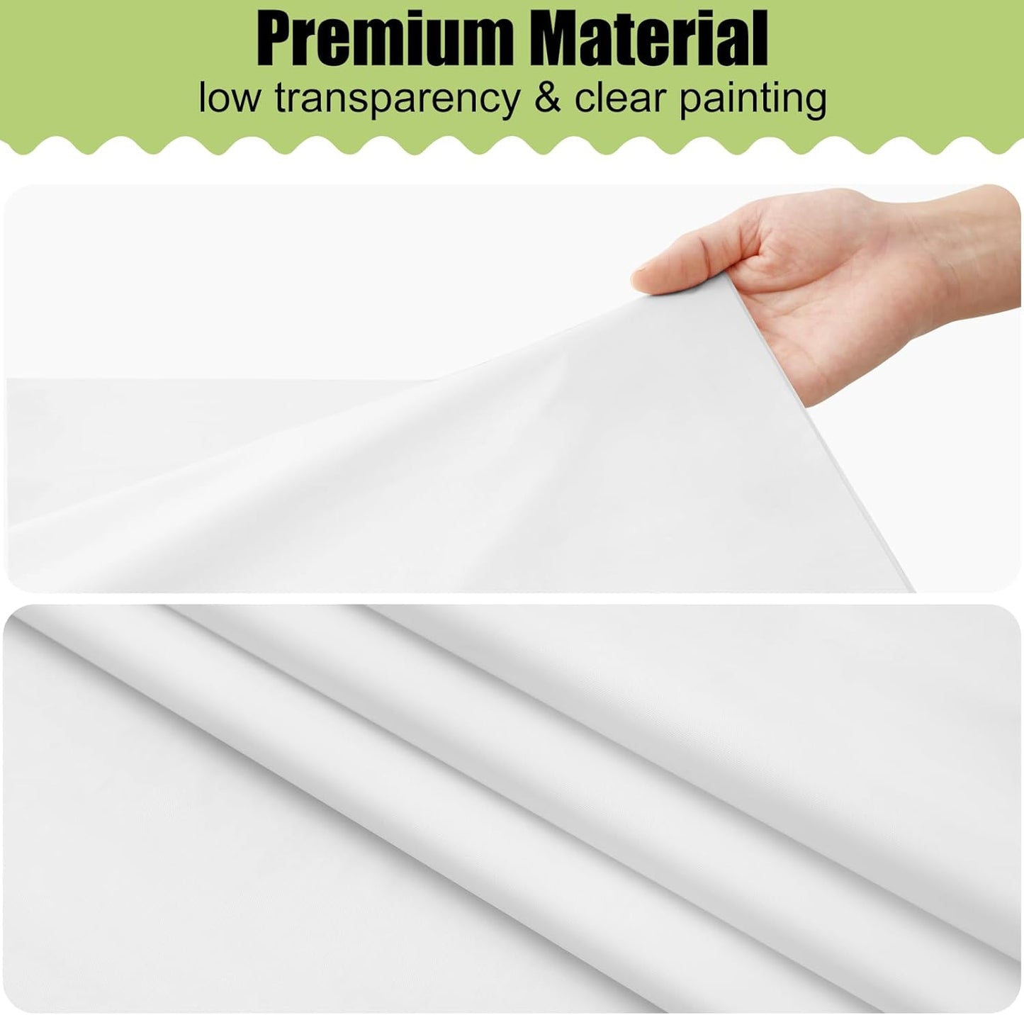 Smiry Disposable Table Cloth - Waterproof 54 x 108 Inch Rectangle Tablecovers | 12 Pack, Sturdy & Leakproof, White