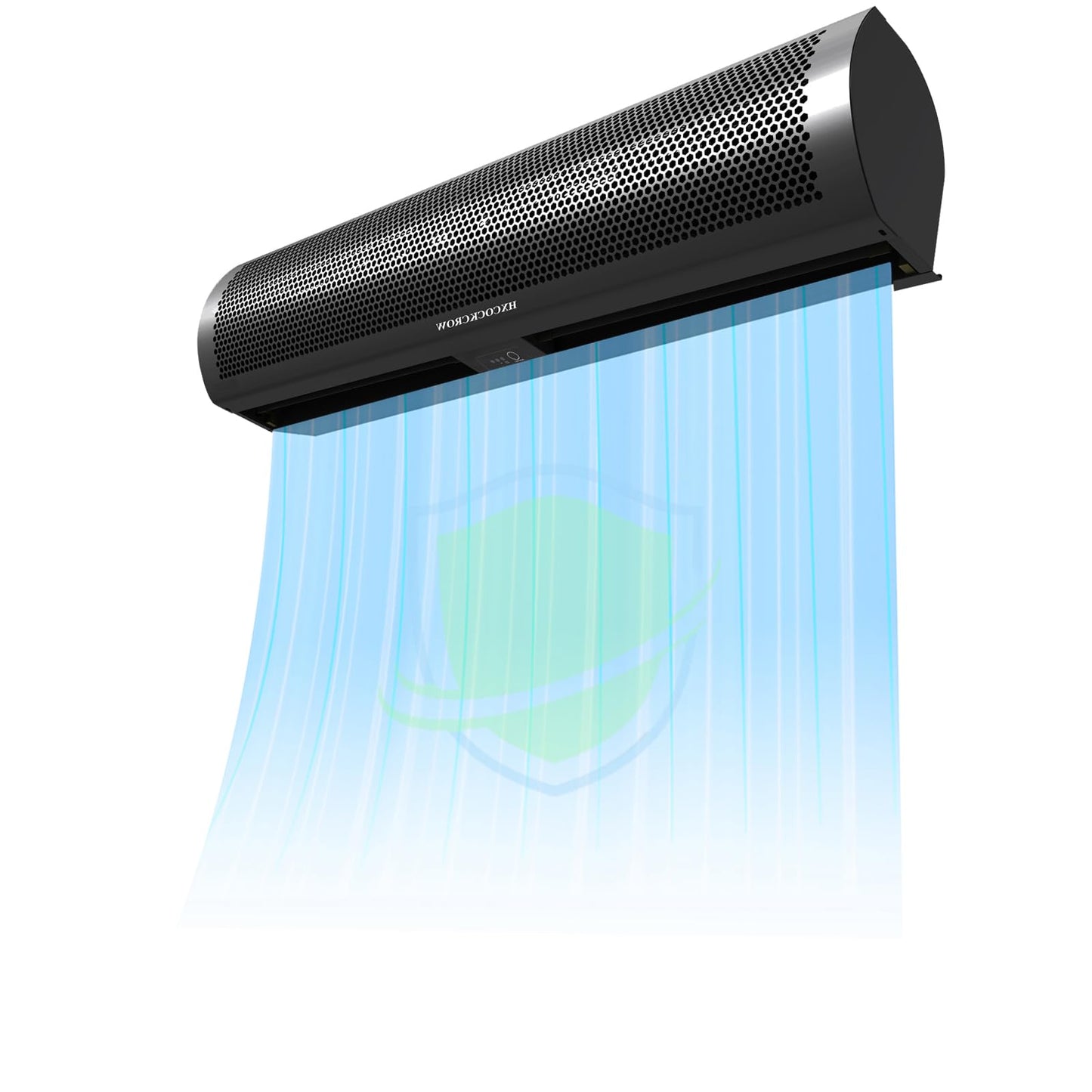 HXCOCKCROW 36’’ Air Curtain for Doors Commercial,【New Upgrade】 Matte Black Air Door Fan with Door Magnetic Switch for Home Restaurant Shop Garage, High Power & Slim 2-Speed Indoor Air Fly Fan