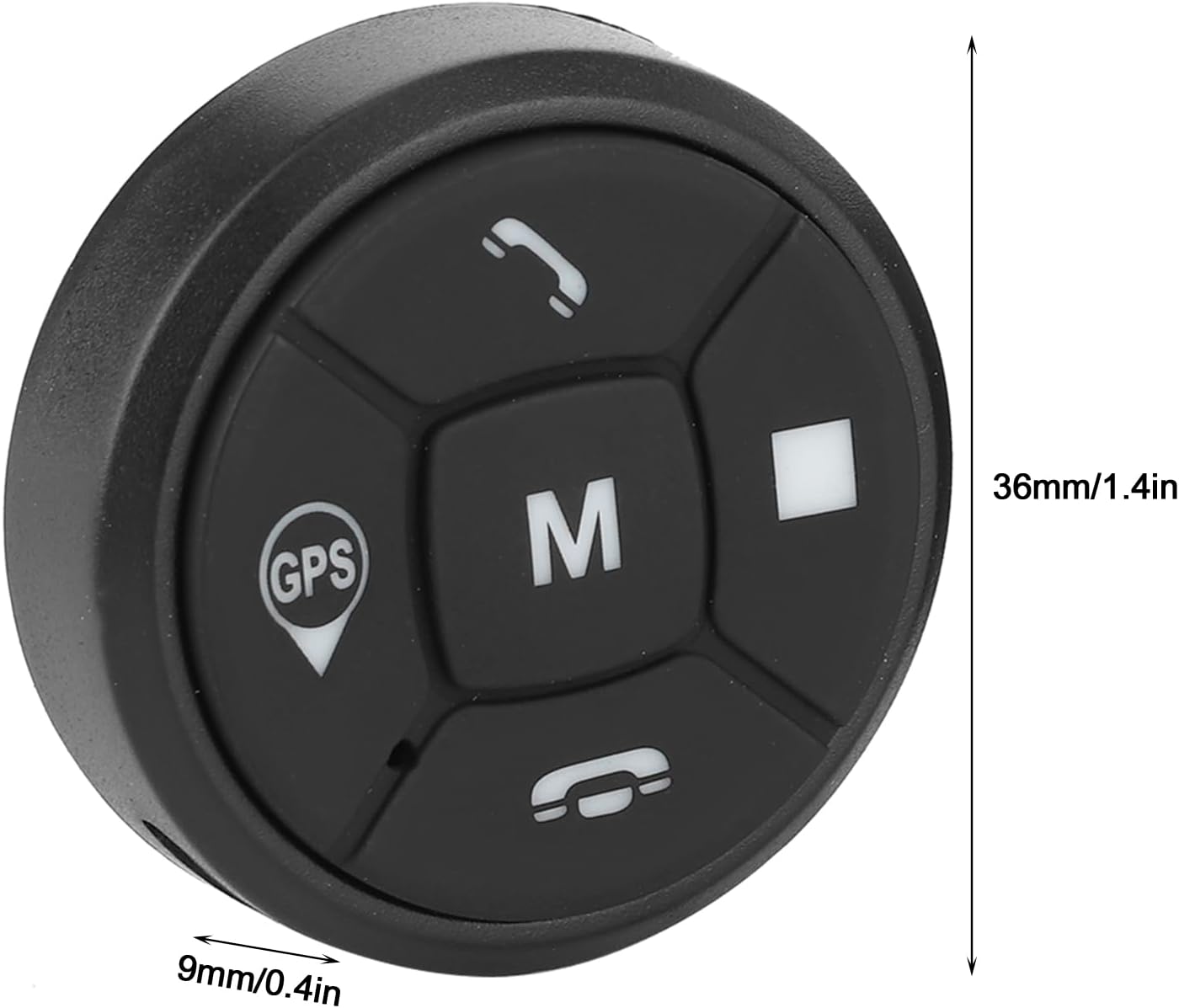 Locadence Wirelessly BT Media Remote Button, Steering Wheel Control Buttons Kit, Car Steering Wheel Button Media Remote