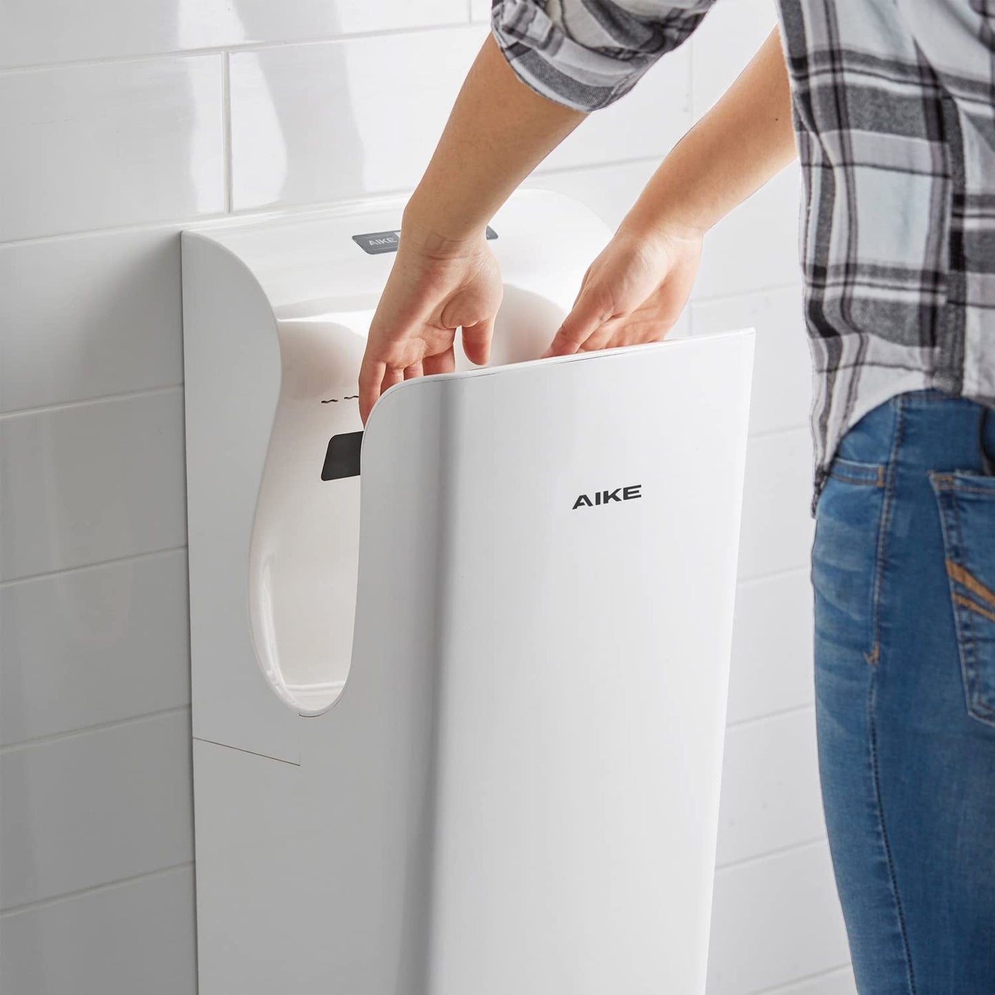 AIKE HEPA Filtered Vertical Hand Dryer Ultimate, UL Approved 120V 1700W White Model AK2030