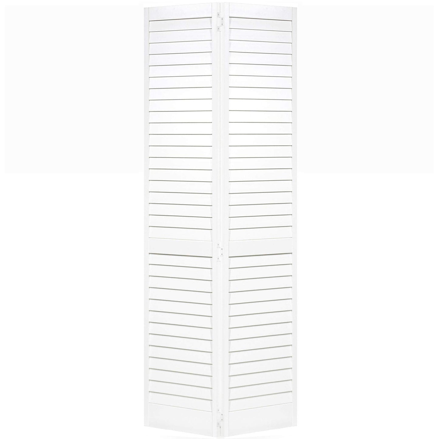 Kimberly Bay Closet Door, Bi-fold, Louver Louver Plantation Primed White (24x80)