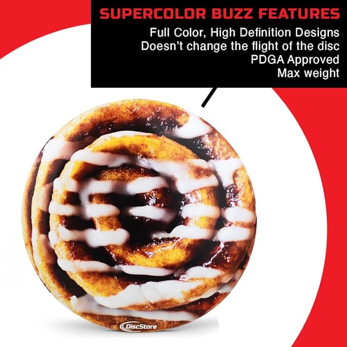 Discraft ESP Buzzz Supercolor Midrange Disc Golf Disc - Custom Design Discraft Discs - Straight Flying and Great for All Skill Levels - Free Mini Marker Included