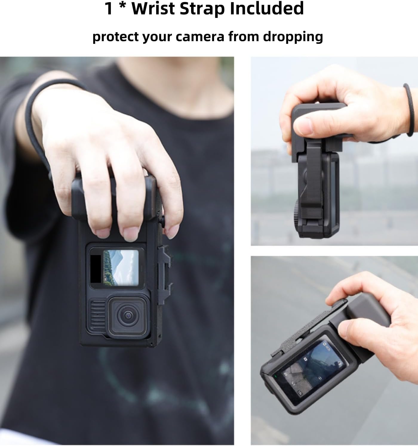 Generic 13/12/11/10/9 Camera Grip Holder for Gopro Hero Black, Camera Grip Cage Extension Bracket with Shutter Button