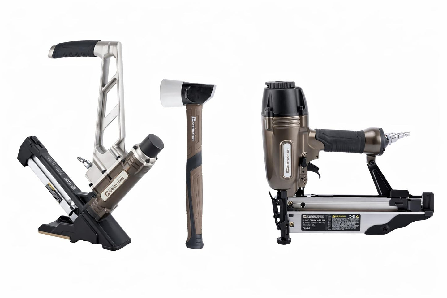 Carpenter Tools CFL5016 3-in-1 Flooring Stapler and CFN64 16 Gauge Straight Finish Nailer