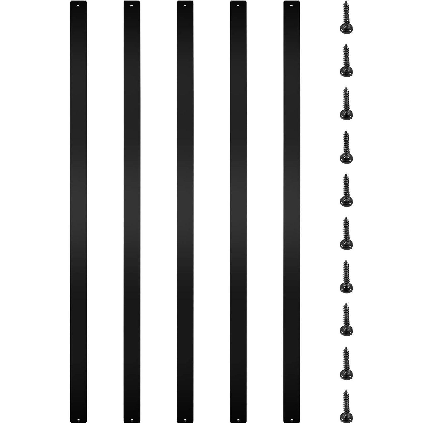 VEVOR Deck Balusters, 29.5"x1" Metal Deck Spindles, 76 Pack Staircase Baluster with Screws, Aluminum Alloy Deck Railing for Wood and Composite Deck, Stylish Baluster for Outdoor Stair Deck Porch