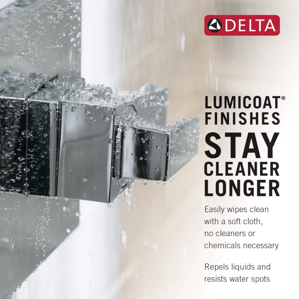 Delta Bonacci 17 Series Dual-Function Thermostatic Valve Trim Kit, Brushed Nickel 2 Handle Set for Shower Faucet System, Lumicoat Stainless T17T045-SS-PR (Valve Not Included)