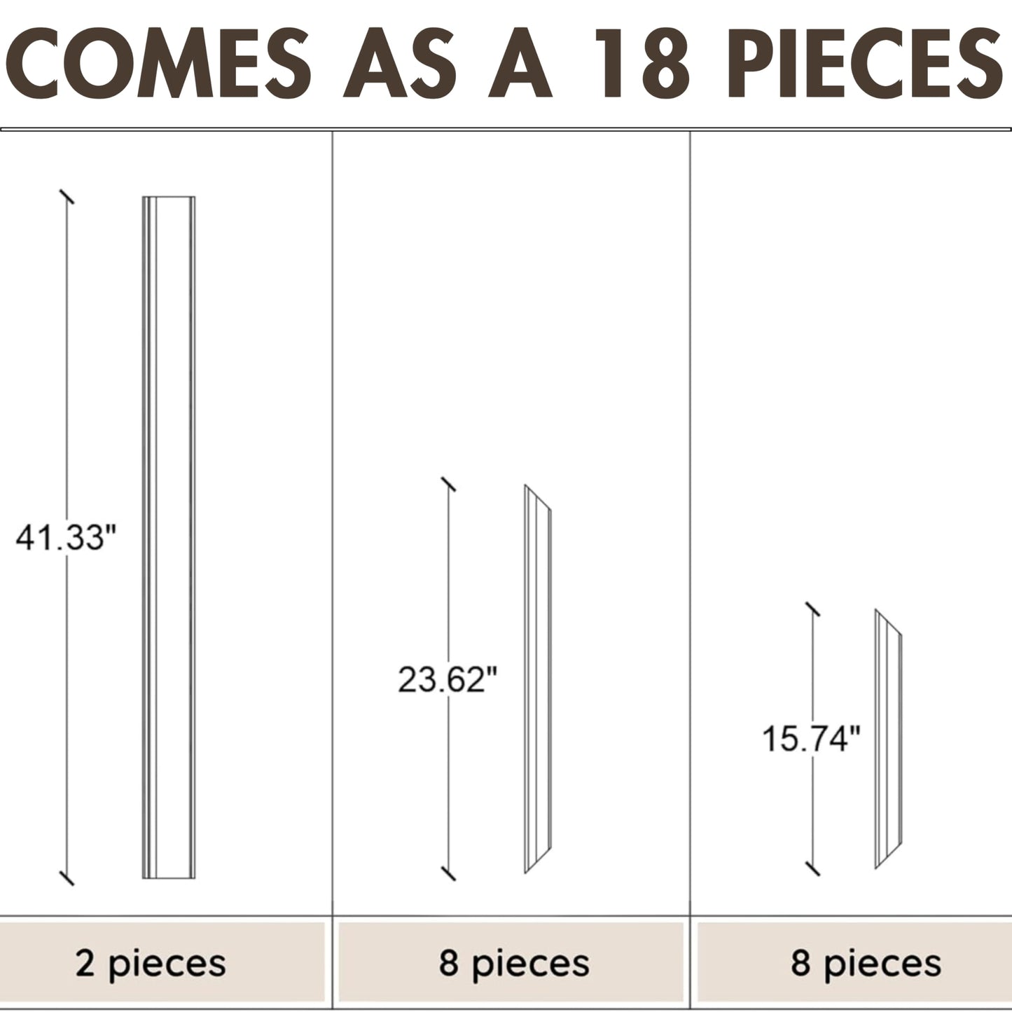 Wainscoting Panels - Peel and Stick 4 Bottom Frame | Enhance Your Home with Elegance Using Wall Panels for Interior Wall Decor | Wainscotting Wall Panel Kit for Luxury Upgrade | Decorative Wall Panels