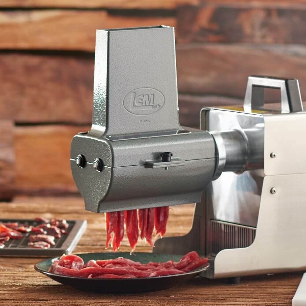 LEM Big Bite Meat Grinder #5 & 2 in 1 Jerky Slicer and Tenderizer Attachment