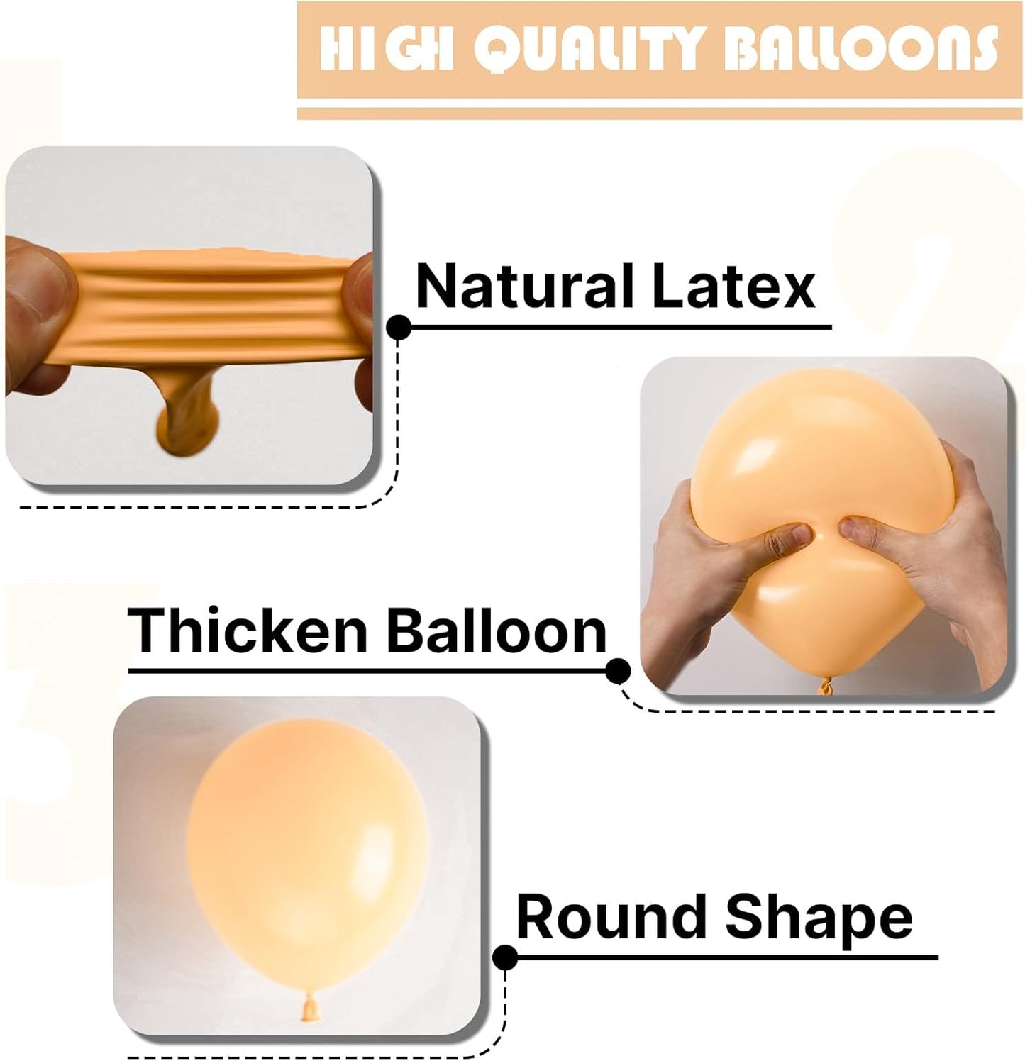 PartyWoo Nude Balloon Arch Kit - 155pcs in 5-18 Inch Sizes | Boho Fall Decorations for Graduation & Baby Showers