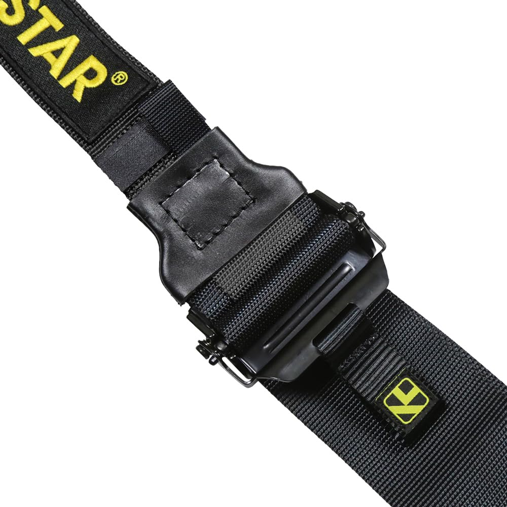 Kyostar 5 Point Safety Harness Racing Seat Belt 2"+3" Camlock Quick Release Premium Quality Heavy-Duty Soft Webbing Universal Black