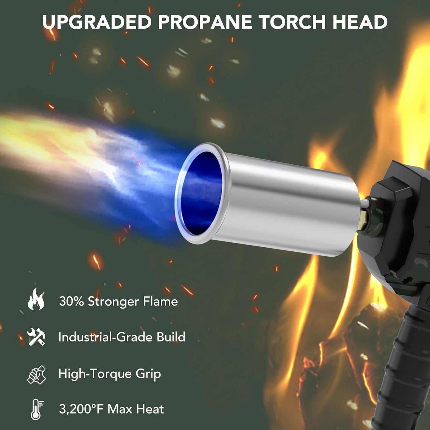 Sondiko Culinary Torch - Powerful Propane Cooking Gun for Searing Steak & BBQ | Adjustable Burner