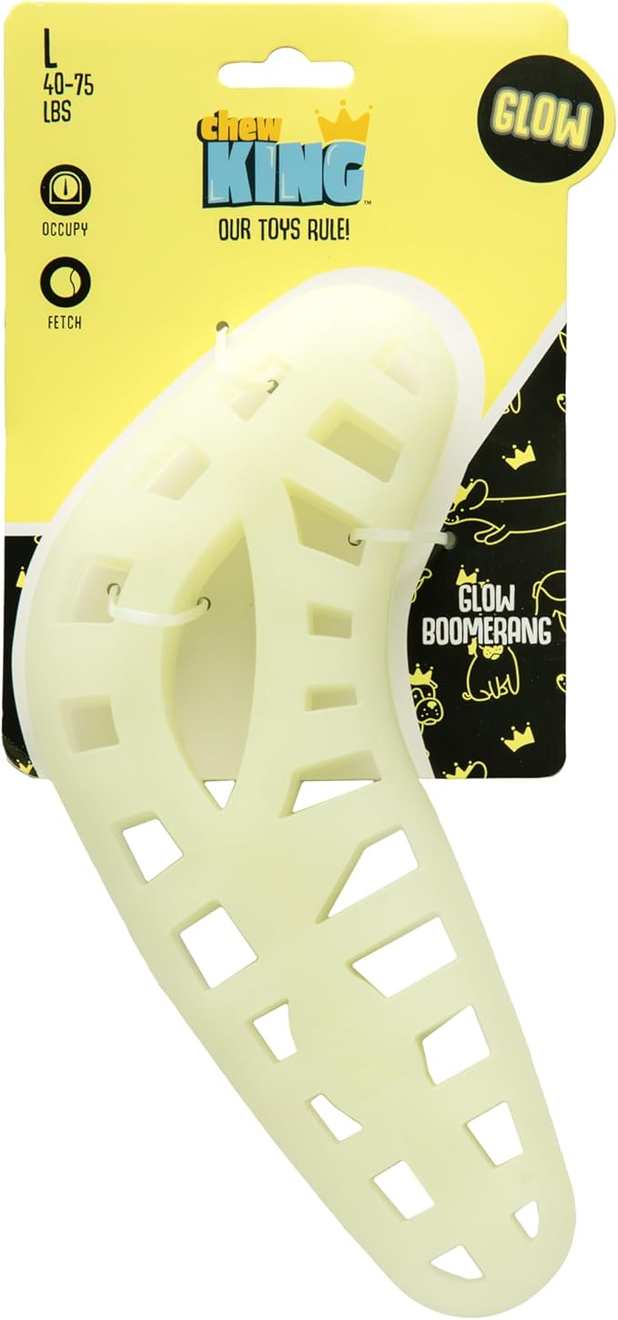 Chew King Large Glow Boomerang