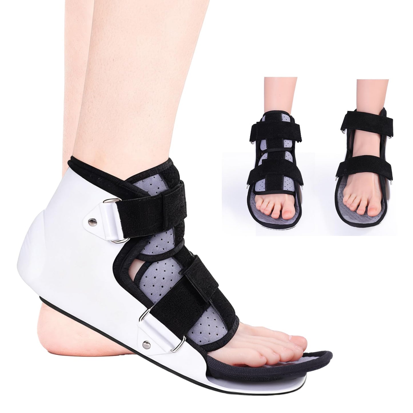 KUAZIDAR Post Op Shoe Foot Brace - Air Walker Boot, Orthopedic Surgical Cast Shoe for Broken Toes, Injured Foot Protection, Stress Fracture Recovery Medical Boot (Right, Suit for 9.84"-10.43")