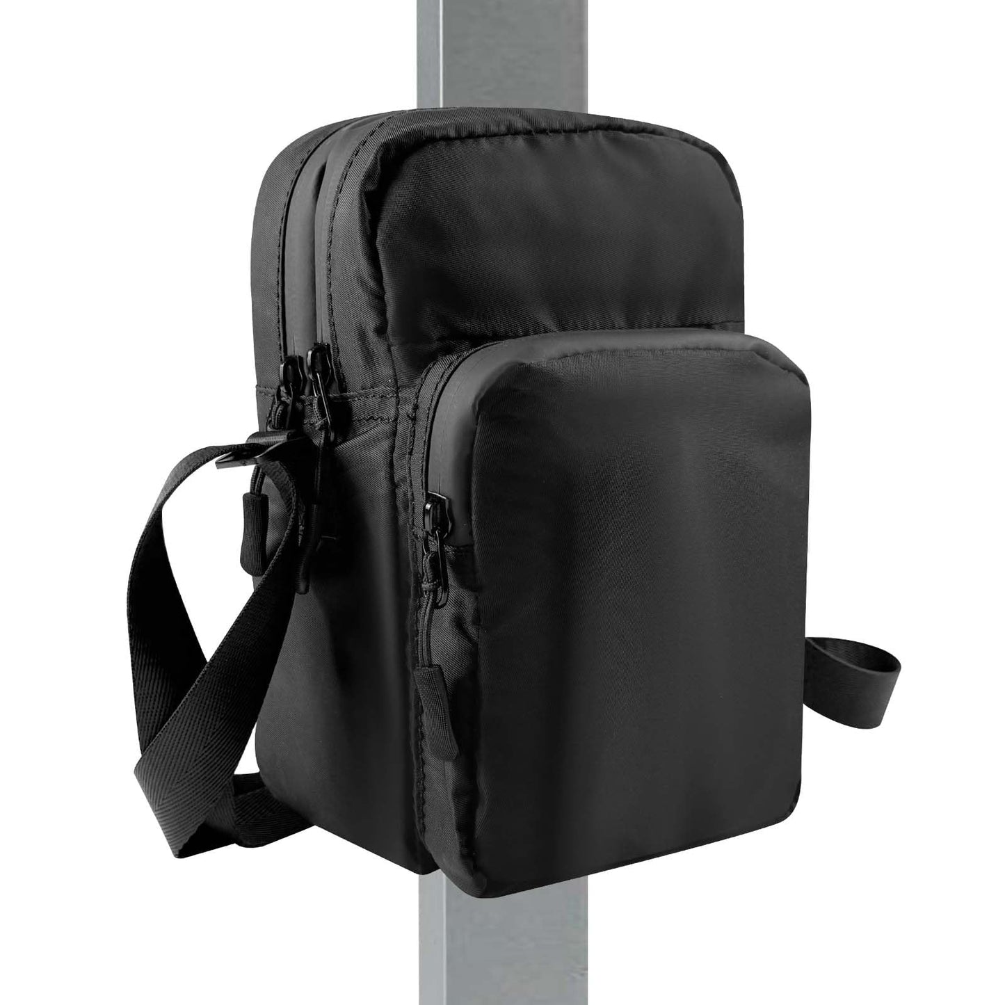 JACZZO Magnetic Gym Bag,Crossbody Bag For Women And Men, Small Gym Bag,Gym Accessories,Gym Gifts, Two-Layer Space (Black)
