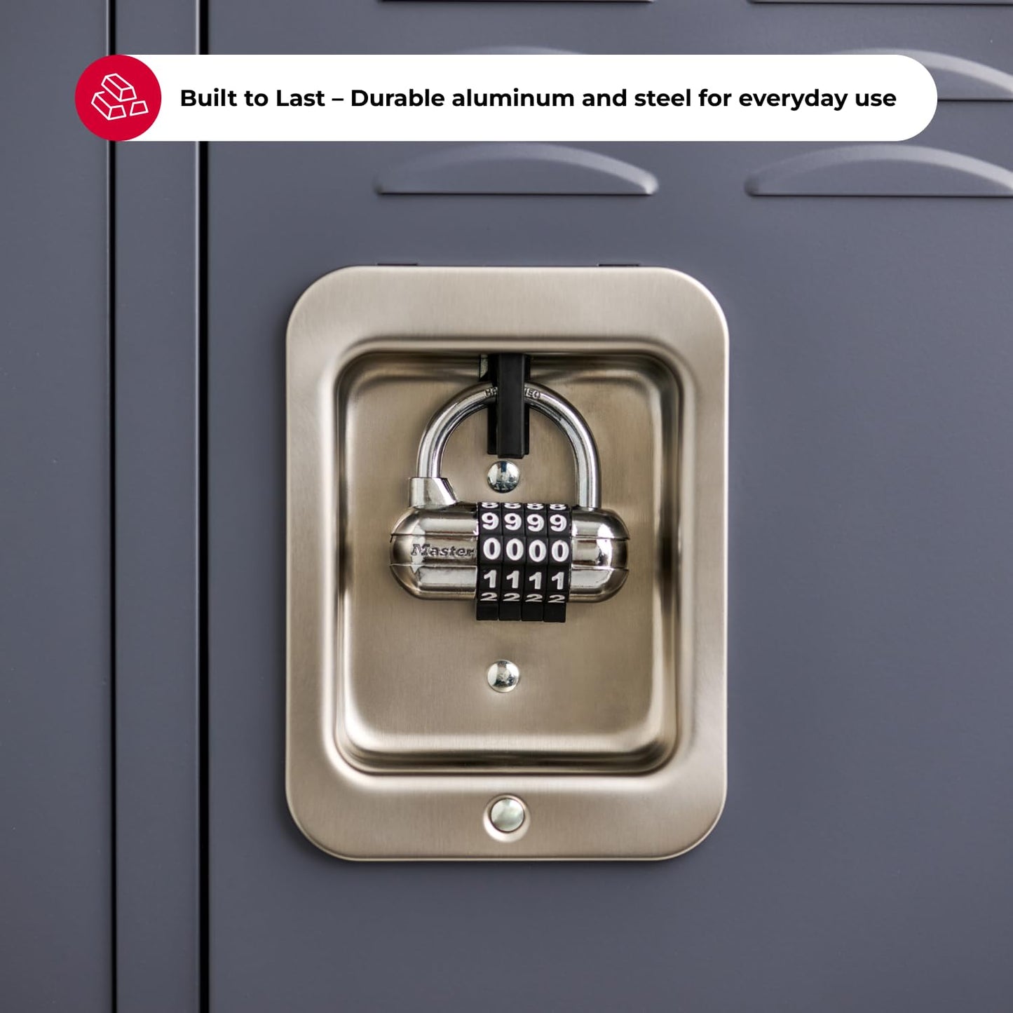 Master Lock Set Your Own Combination Padlock, Gym Locker Locks with Code for Securing Indoor Valuables, Color May Vary, ‎1523D