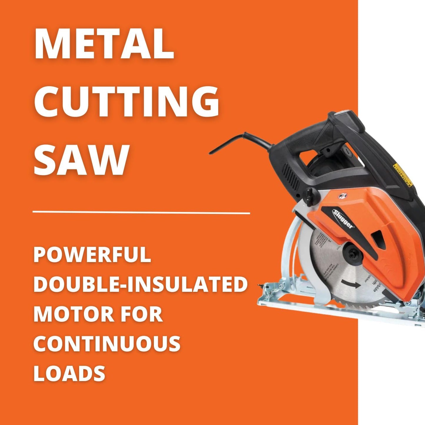 Slugger by Fein 9" Metal Cutting Saw - 1,800W High-Performance Motor, Worm Gear Drive, Internally Powered Laser, Chip Collection, Soft Start & Electric Brake for Safety - 69908120001