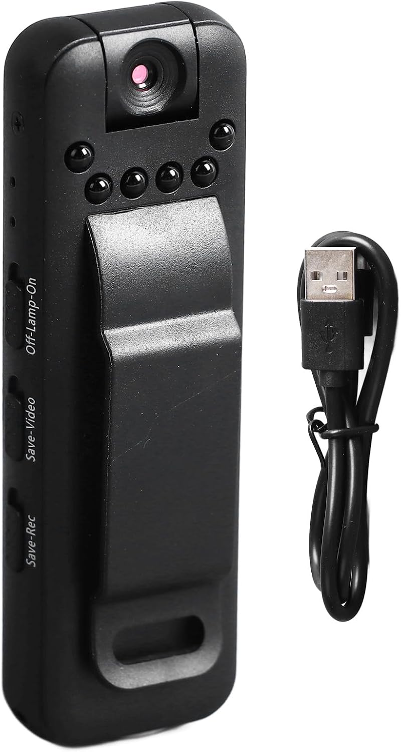 Serounder Portable Video Recorder, Infrared Night Vision with Motion Detection and Back Clip for Business Meetings