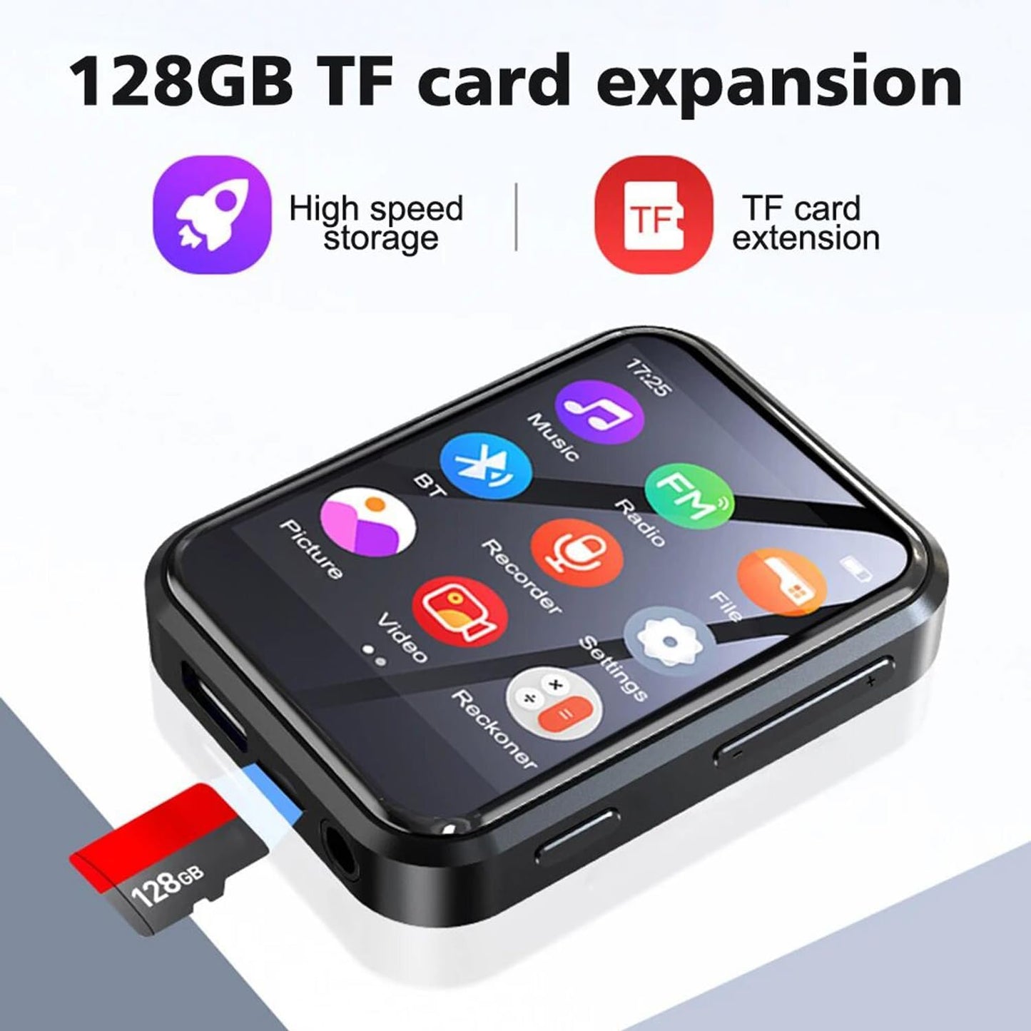 Laugwey MP3 Player,2inch MP4 Portable HiFi Music Touch Screen Media Player Built in Camera,Speaker, Video